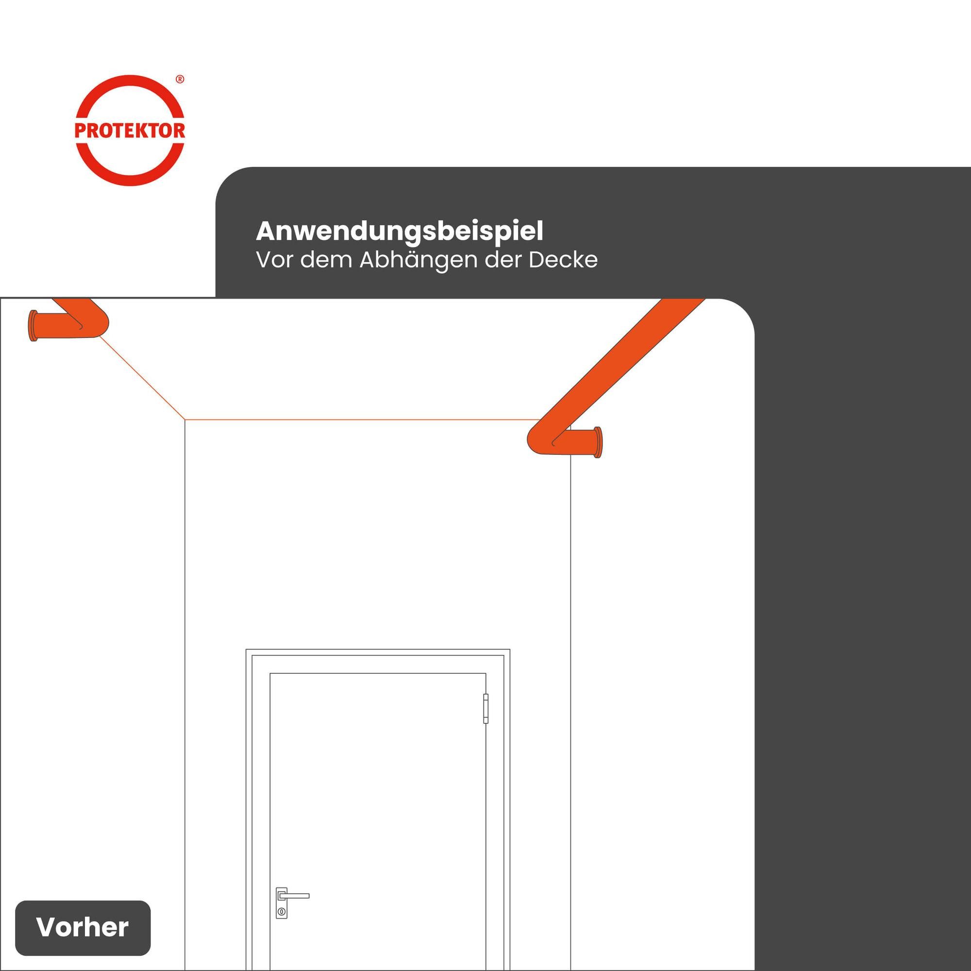 PROTEKTOR Profil (Sicherungsklammer, 100-St), Decke abhängen, für Nonius Ober- und Unterteil