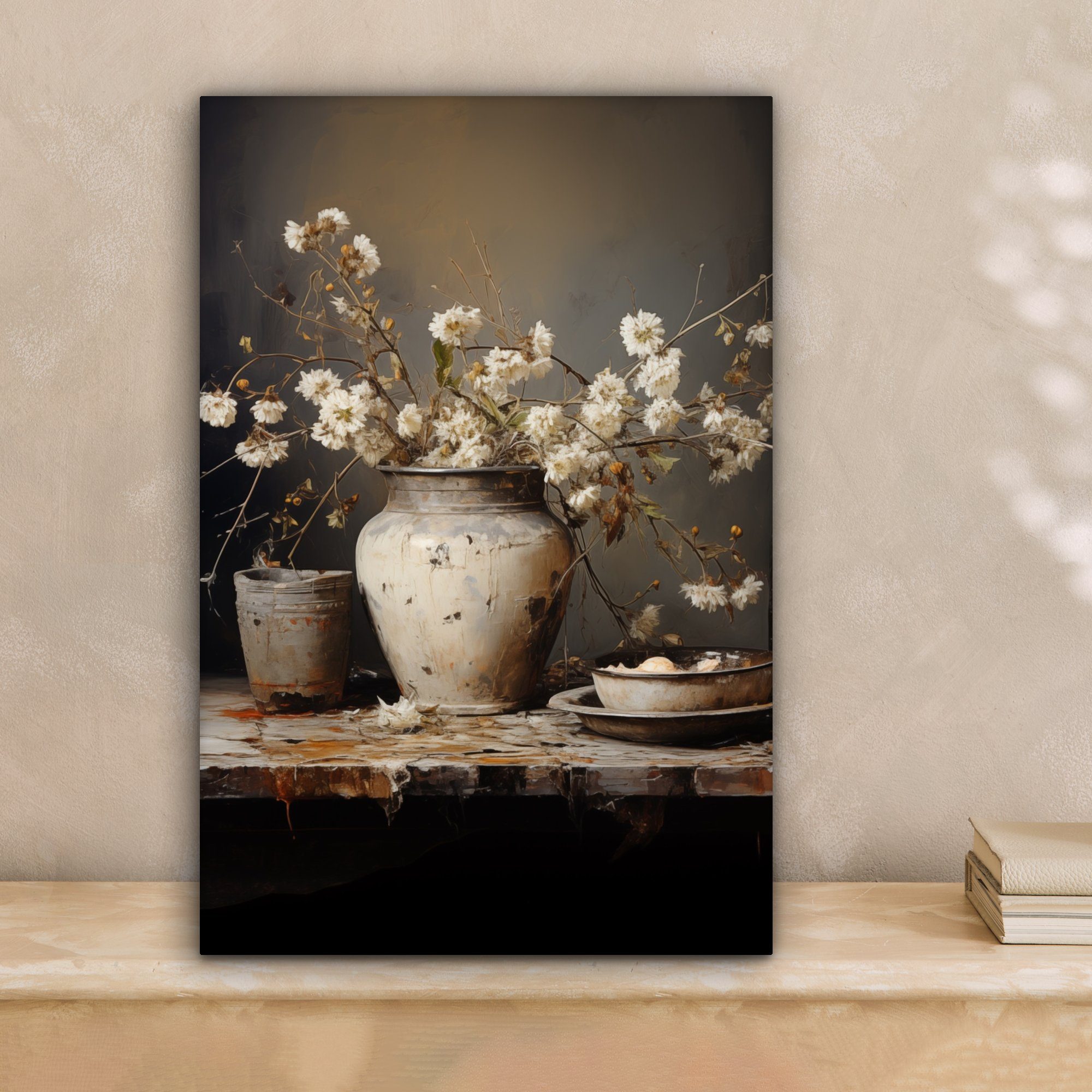 OneMillionCanvasses® Leinwandbild Stilleben - Blumen - Blumenstrauß - Vase günstig online kaufen