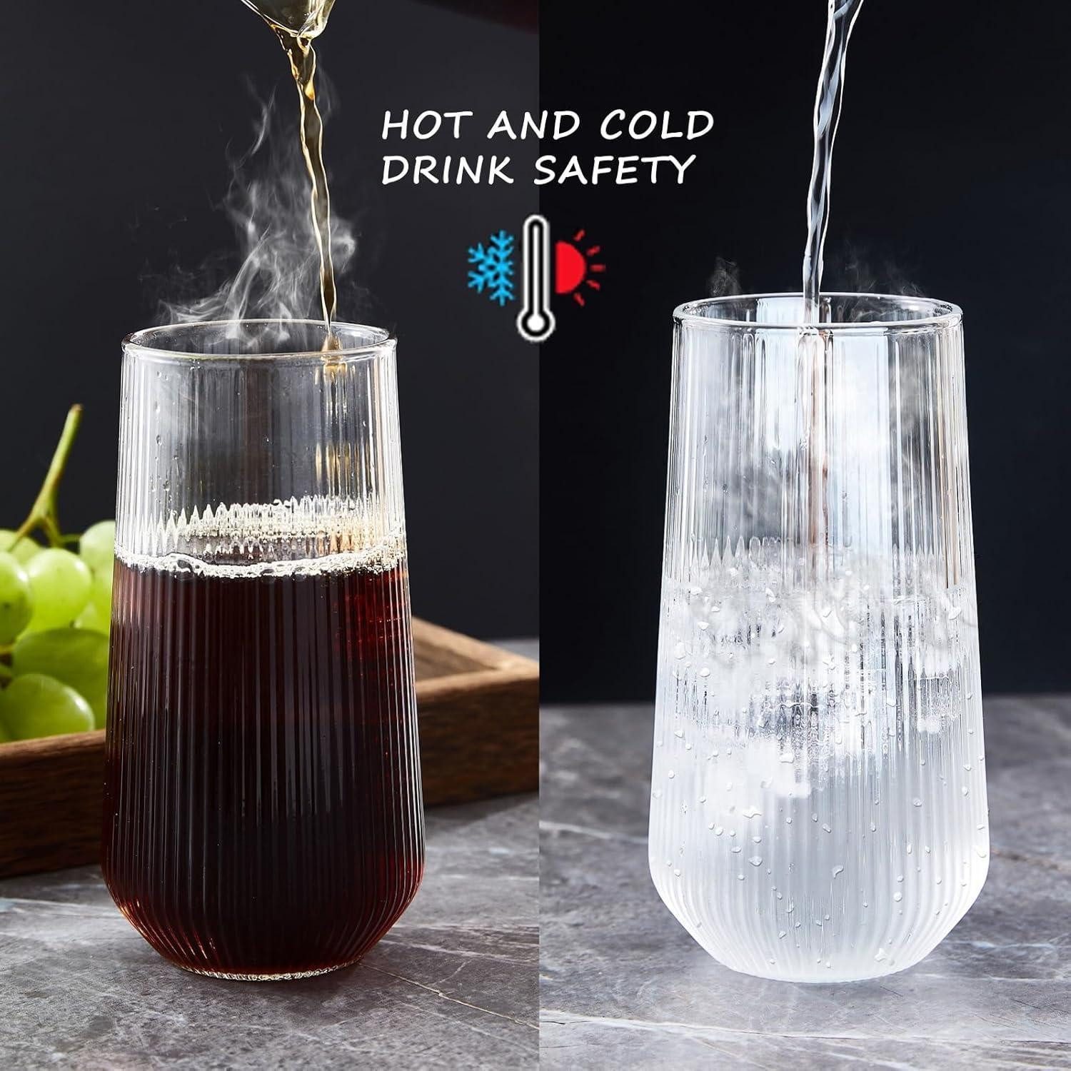 LuxusKollektion Latte-Macchiato-Glas Latte Macchiato Gläser Cappuccino Kaffeegläser 400ml 2er Set