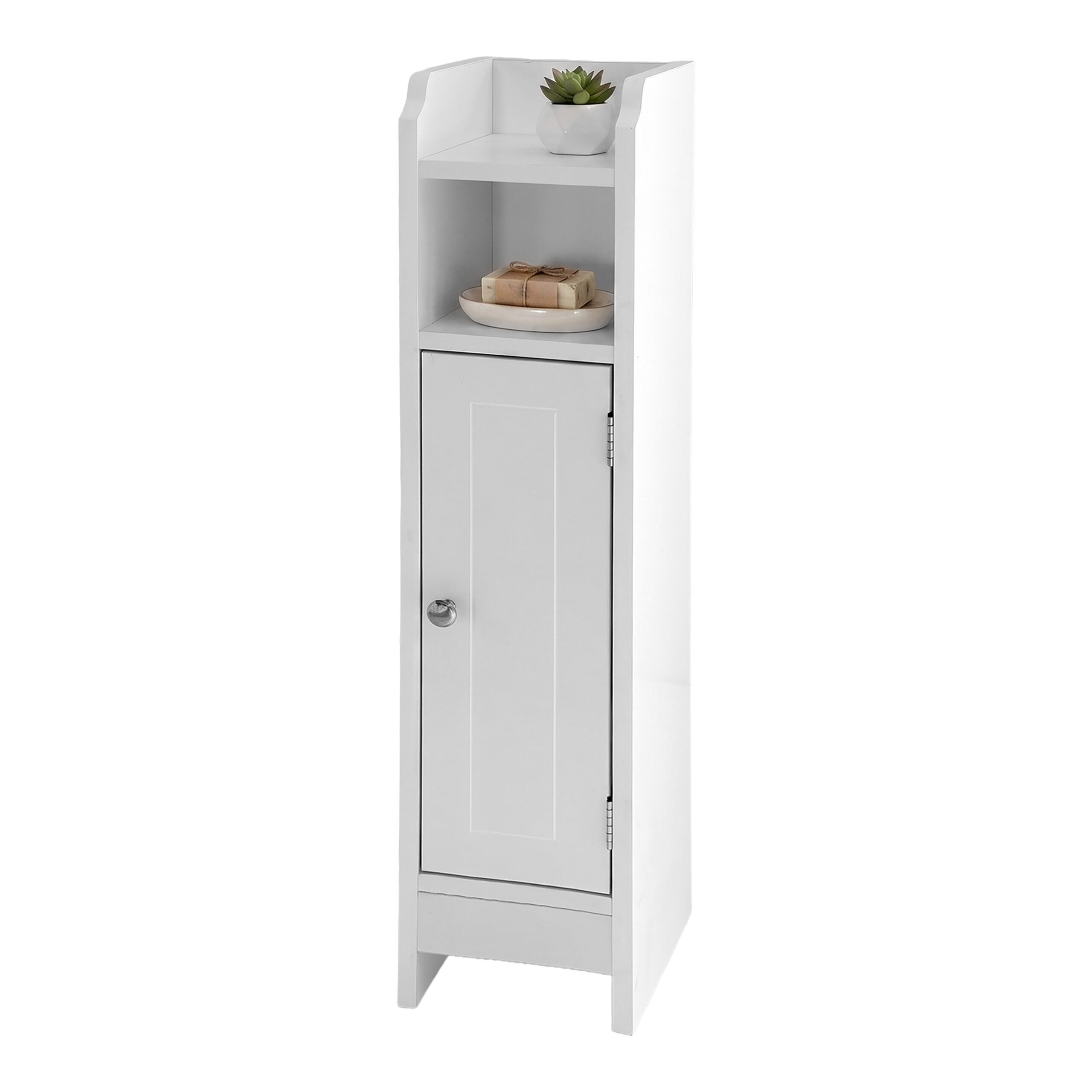 relaxdays Midischrank Weißer Badezimmerschrank (1-St)
