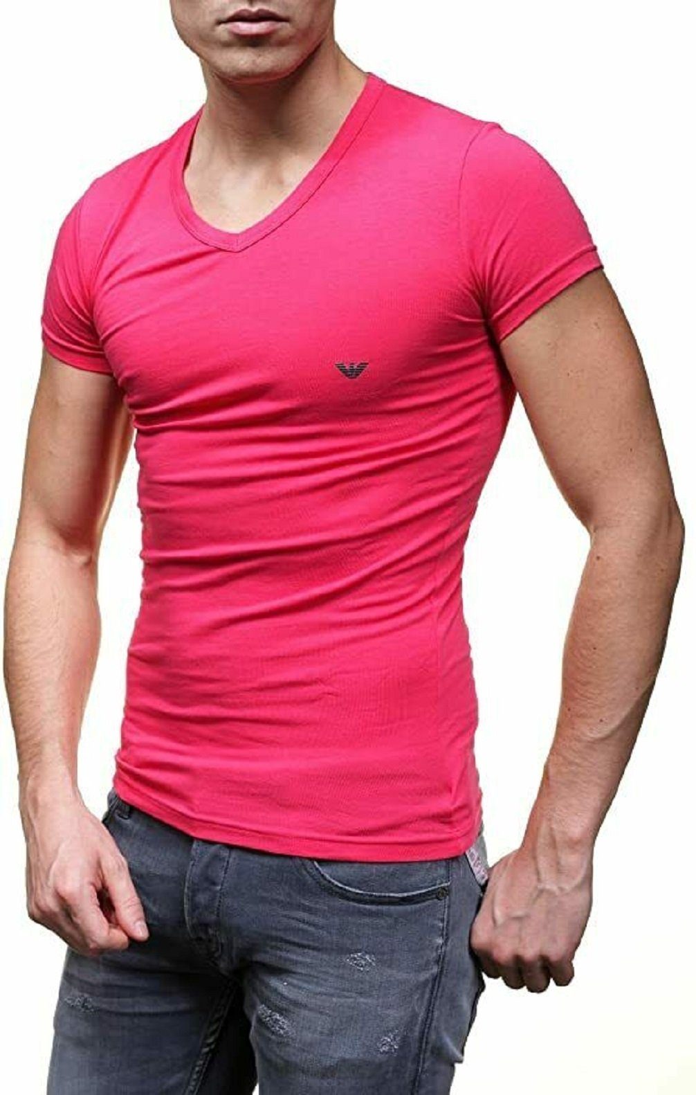 Herren Bekleidung|Wäsche Emporio Armani T-Shirt-Body Emporio Armani Herren T-Shirt, V-Ausschnitt T-shirts Herren Emporio Armani