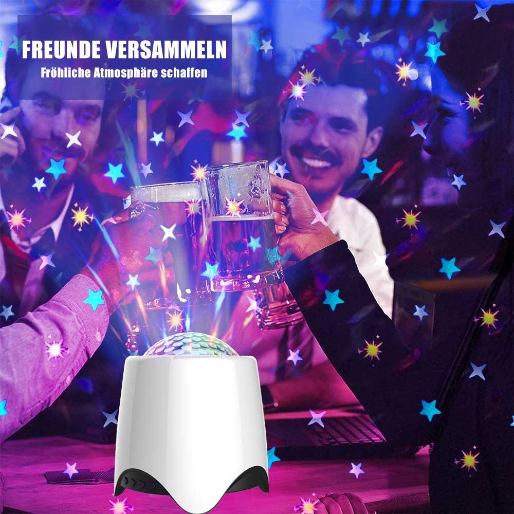 Rosnek LED Nachtlicht Galaxy Starry,Bluetooth-Musikplayer,Dimmbar,Geschenke für Kinder, USB, Blau, Rot, Weiß, Grün, LED Sternenhimmel-Projektor, White Noise,USB,mit Fernbedienung