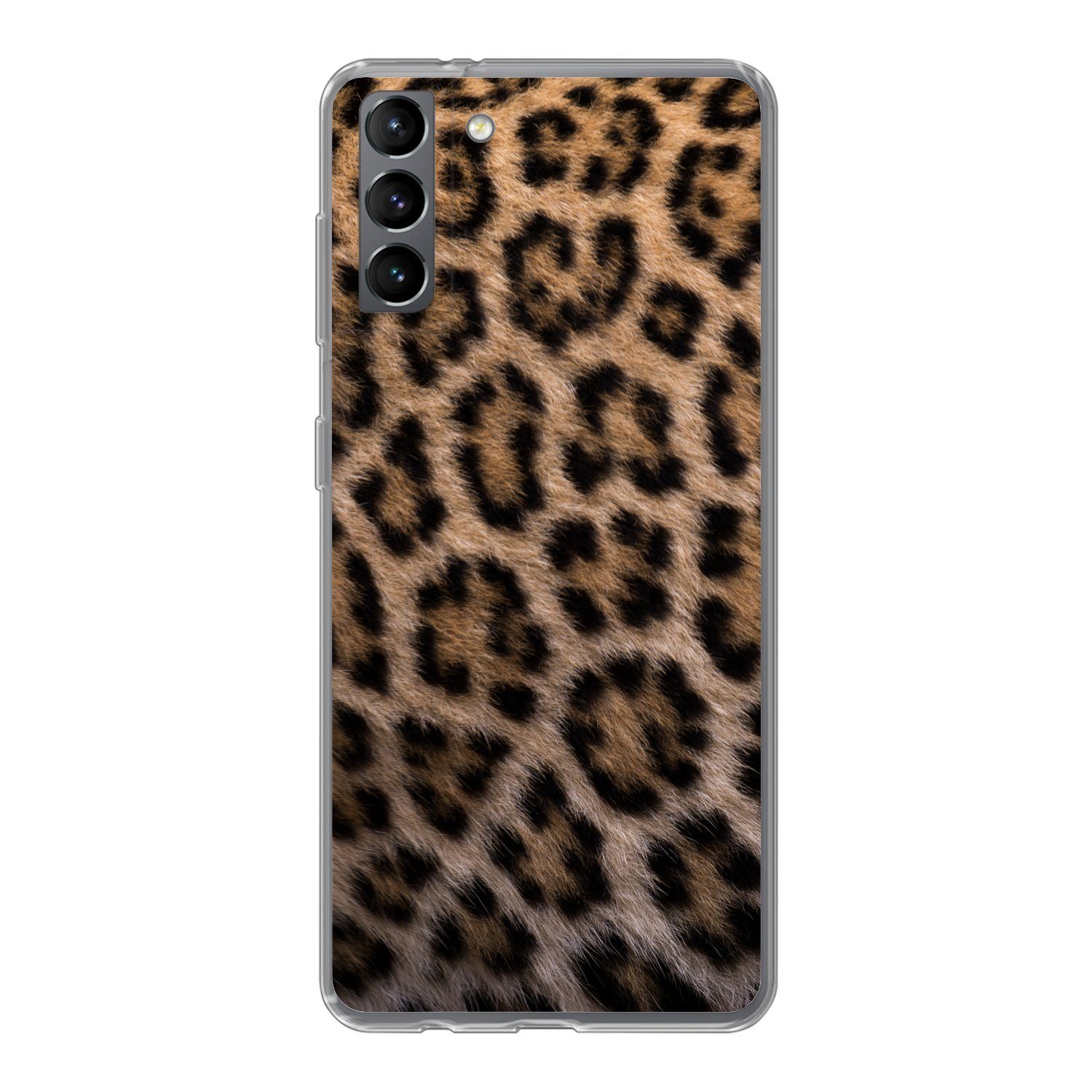 MuchoWow Handyhülle für Samsung Galaxy S21 Plus Panther Druck, Phone Case, Silikon, Schutzhülle Dünn