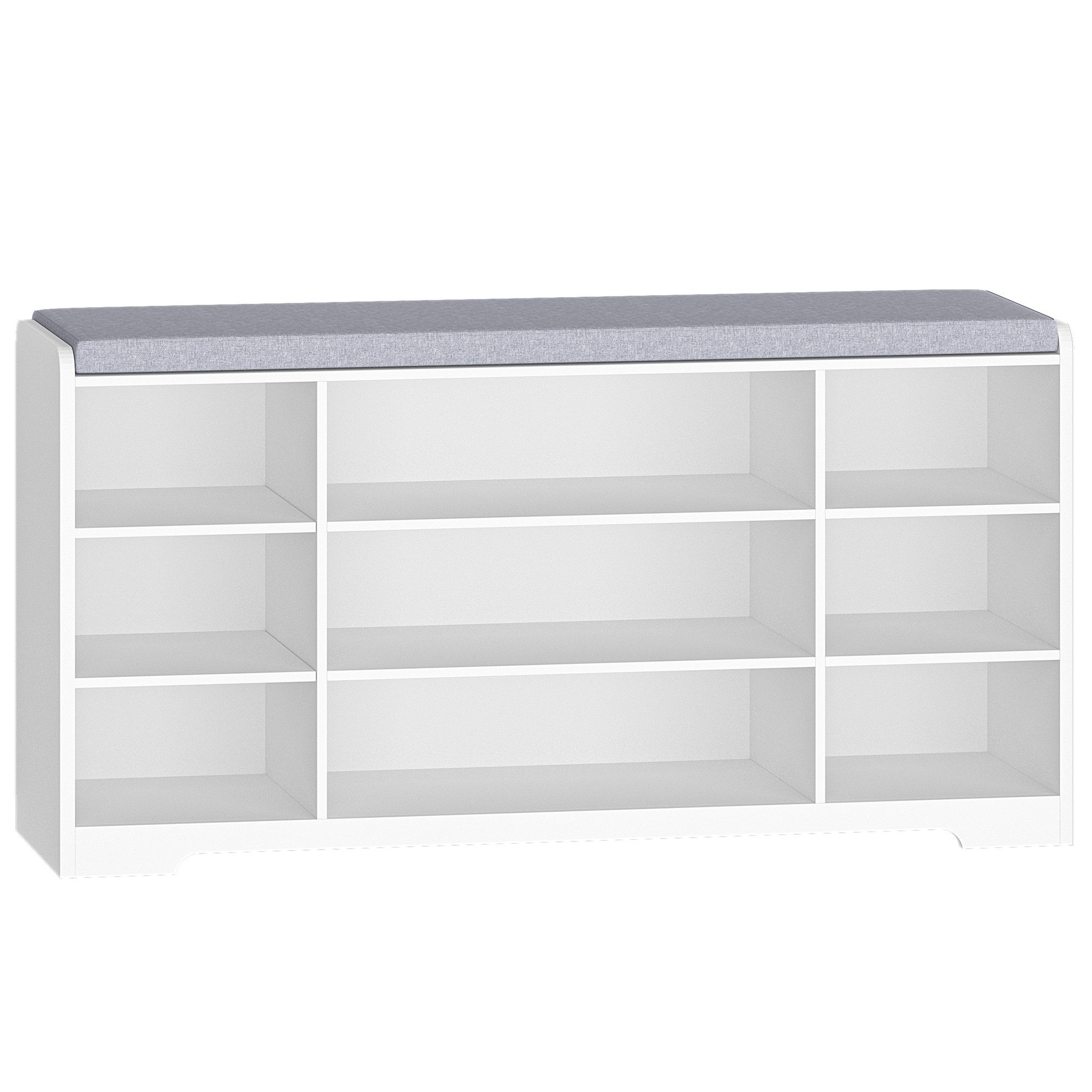 Schuhbank Sitzbank mit Stauraum, Schuhregal mit Sitzfläche, 103 x 30 x 52,7 cm