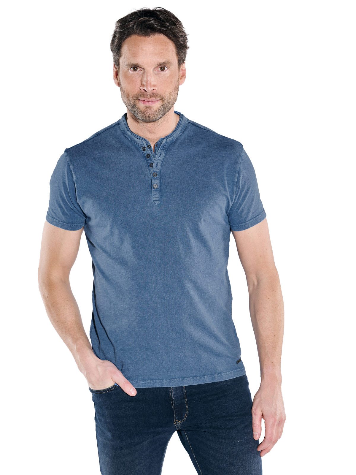 Engbers T-Shirt engbers Herren Henley T-Shirt, Brilliantblau günstig online kaufen