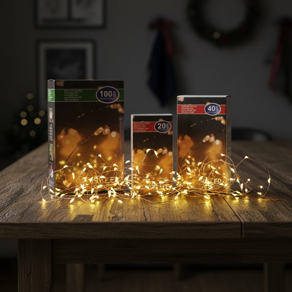 ZD Trading Haushaltshobel 40er LED Lichterkette Draht warmweiss biegsam Leu günstig online kaufen