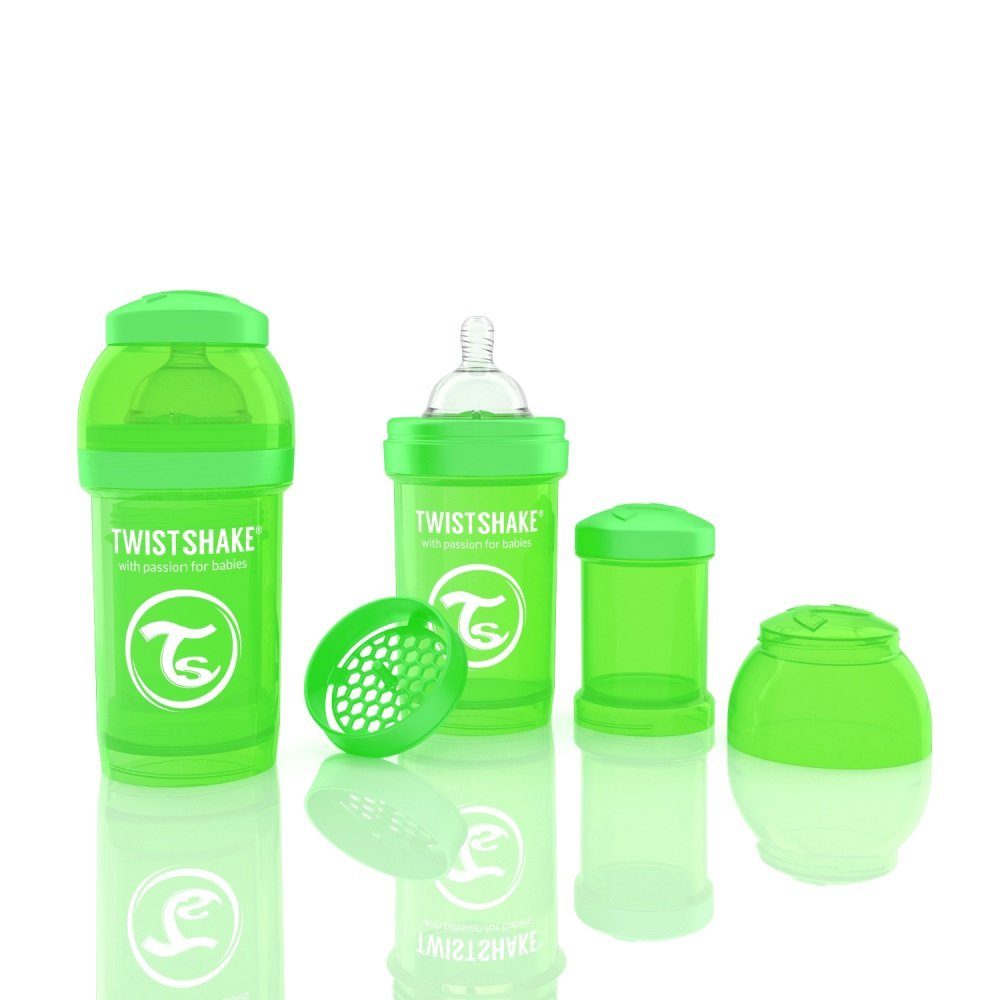 Twistshake Babyflasche Anti-Kolik Trinkflasche Babyflasche 180ml grün