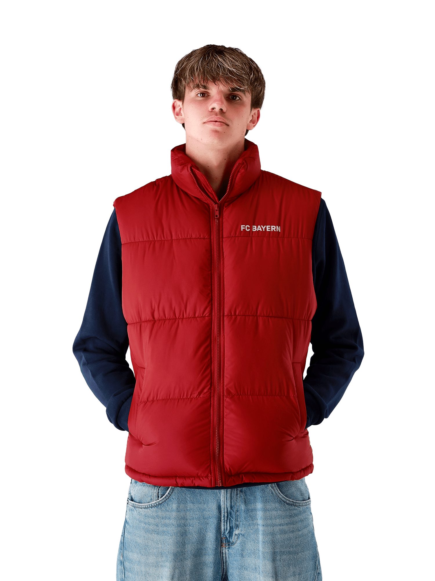 FC Bayern München Longweste FC Bayern München, Weste Puffer I Steppweste, Unisex, Bordeaux