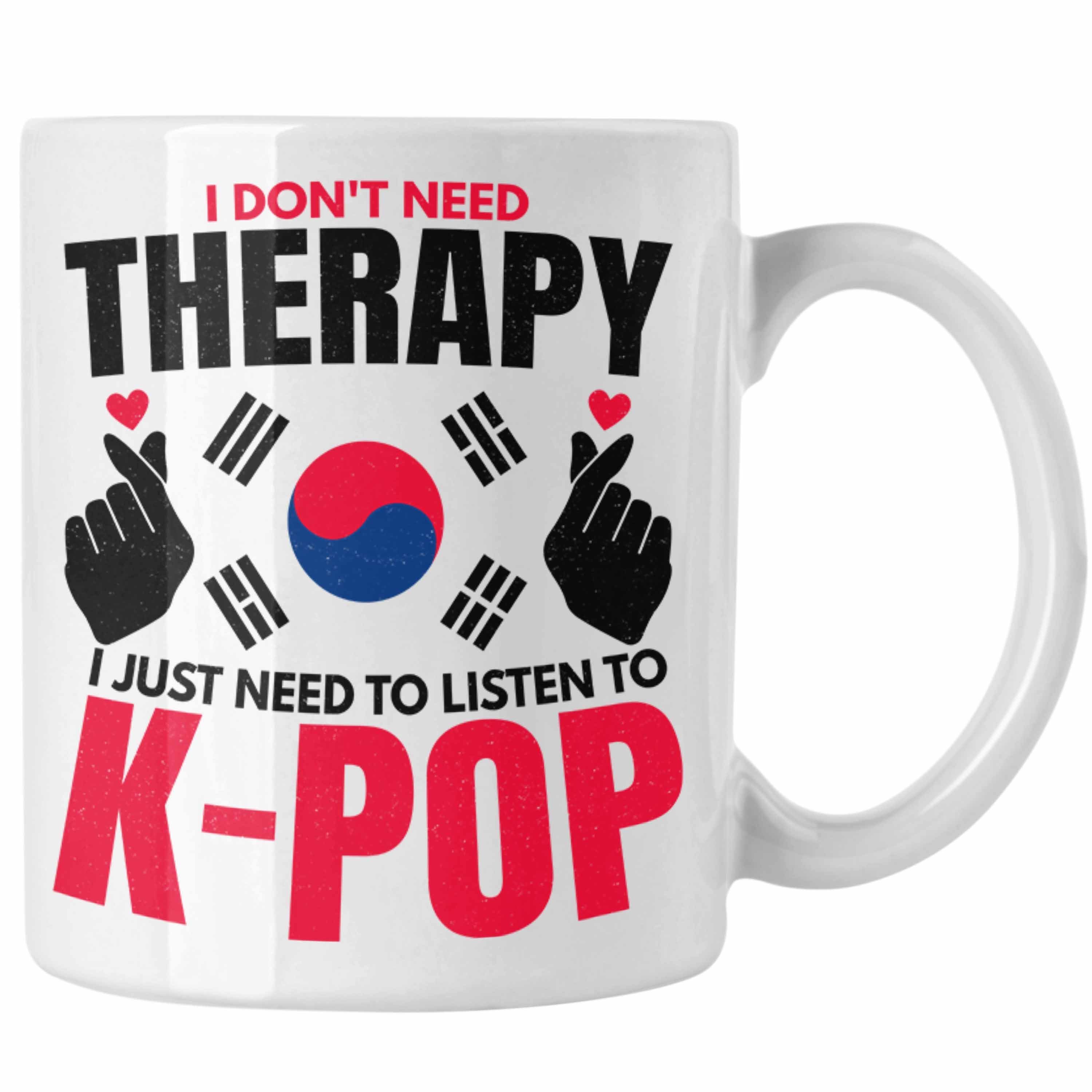 Trendation Tasse Trendation - K-Pop Tasse Geschenk Kpop Koreal Style Südkorea Geschenkidee Spruch Weiss