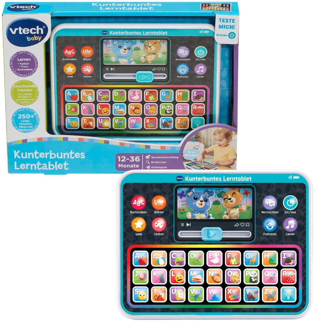 Vtech® Lerntablet Vtech Baby, Kunterbuntes Lerntablet, mit leuchtender Tastatur