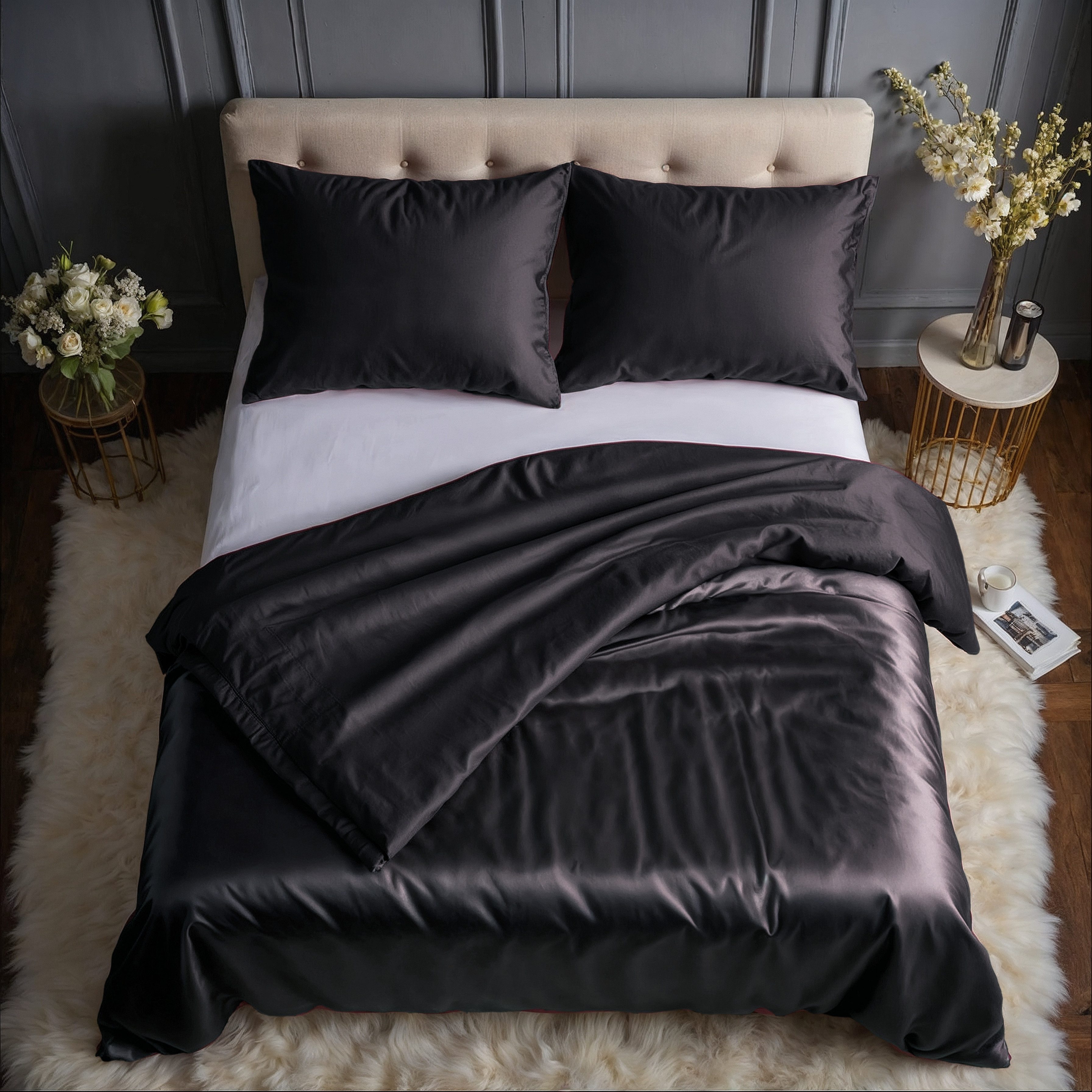 Cozyor Wendebettwäsche Satin glänzend matt 135x200, günstig online kaufen