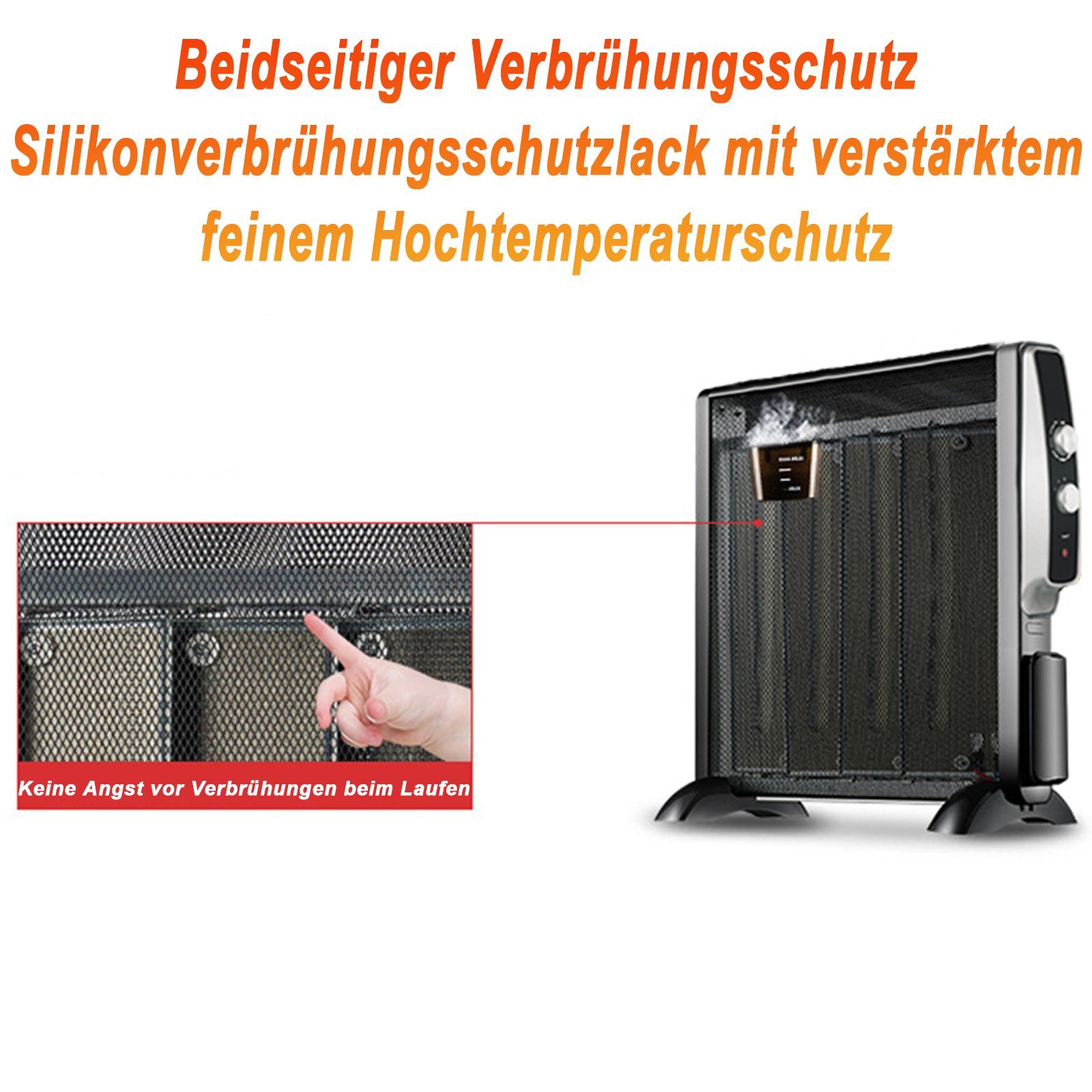 3 Thermostat, energieeffizient Heizstufen,Sicher 2500 Heizgerät Pro W, Life einstellbarer und 2500W Fine