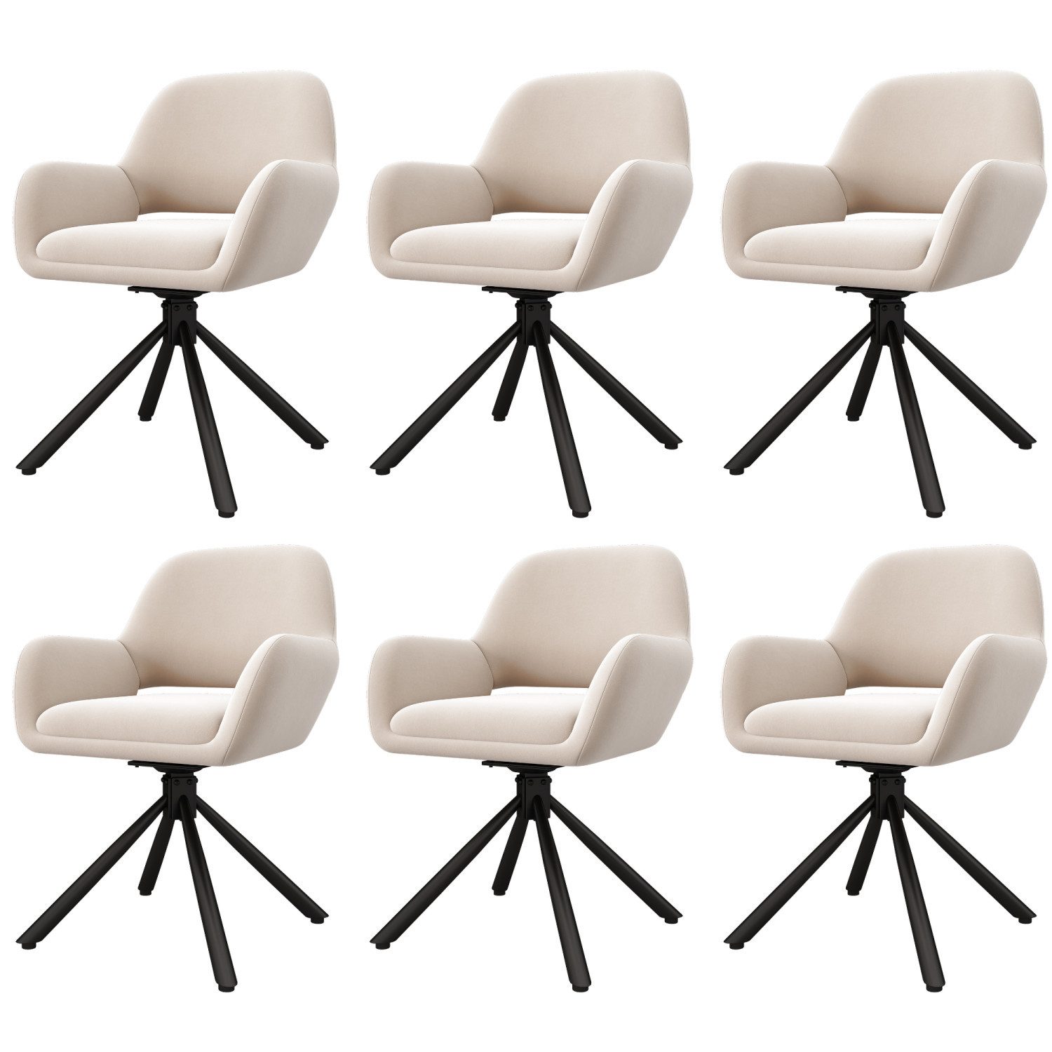 Flieks Esszimmerstuhl (360° drehbar, Set, 6 günstig online kaufen