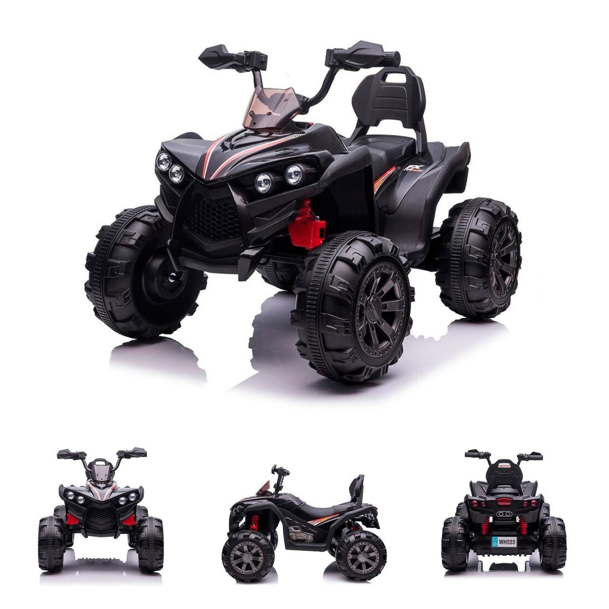Chipolino Elektro-Kinderauto FX Sport, Belastbarkeit 30 kg, 2 Motoren, Offroad-Räder, MP3-Anschluss, Lichter, bis 6 km/h