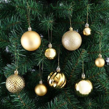 Deuba Weihnachtsbaumkugel (103 St), Weihnachtskugeln 103er Set Weihnachtsdeko matt glänzend glitzer