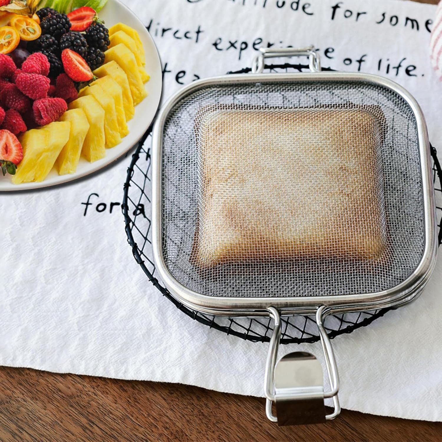 FELIXLEO Sandwichzange Sandwich Presse Edelstahl Für Toast Panini Ofen Backen