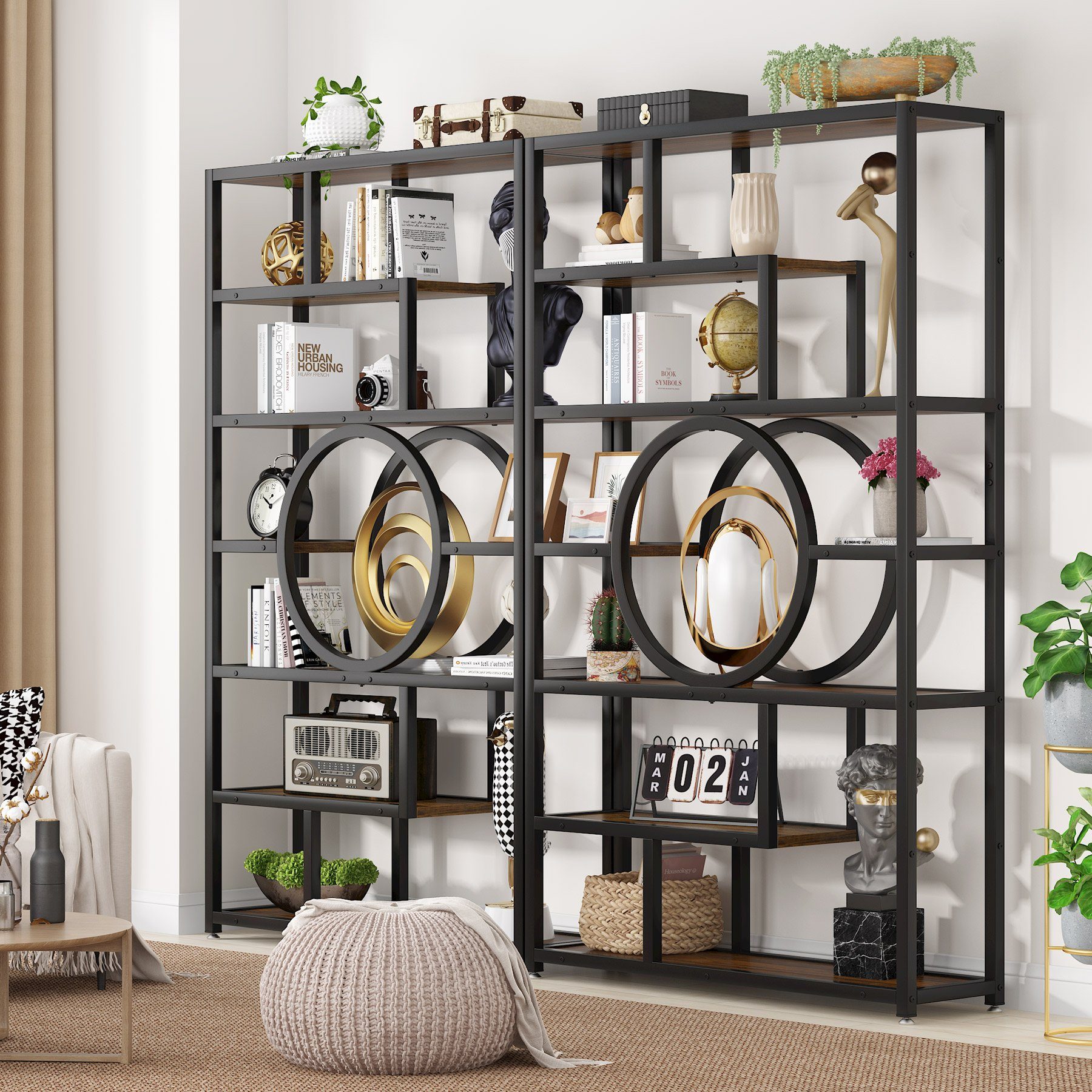 Tribesigns Bücherregal 8-stöckiges Display Stand Lagerregale günstig online kaufen