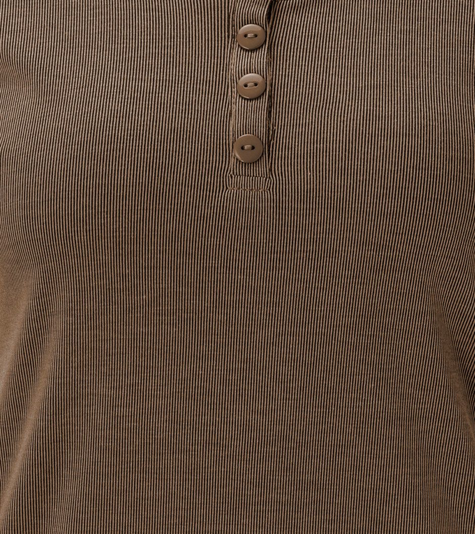Aniston CASUAL Langarmshirt mit gewellter Spitze am Rundhals-Ausschnitt - NEUE KOLLEKTION – Bild 5 von 5