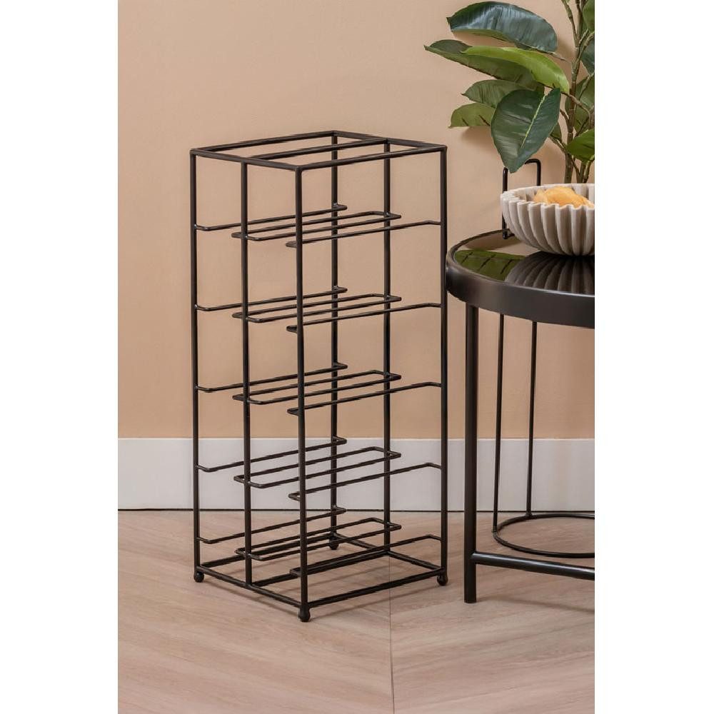 Present Time Weinregal Weinregal Wine Rack Dual Floor Matt Schwarz