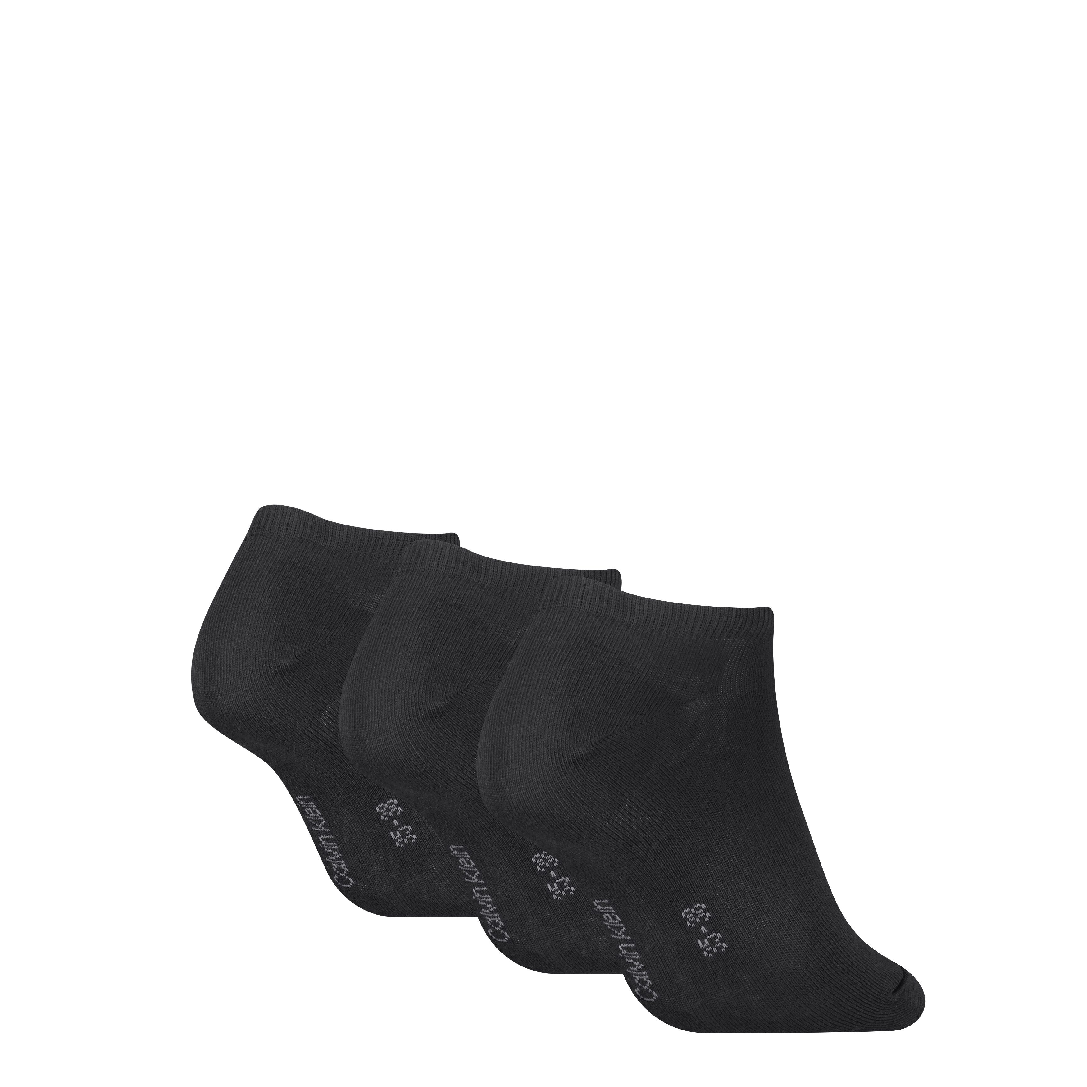 Calvin Klein Sneakersocken CK WOMEN SNEAKER (3 Paar) schmales Rippenbündchen, Cotton-Mix, elastisch
