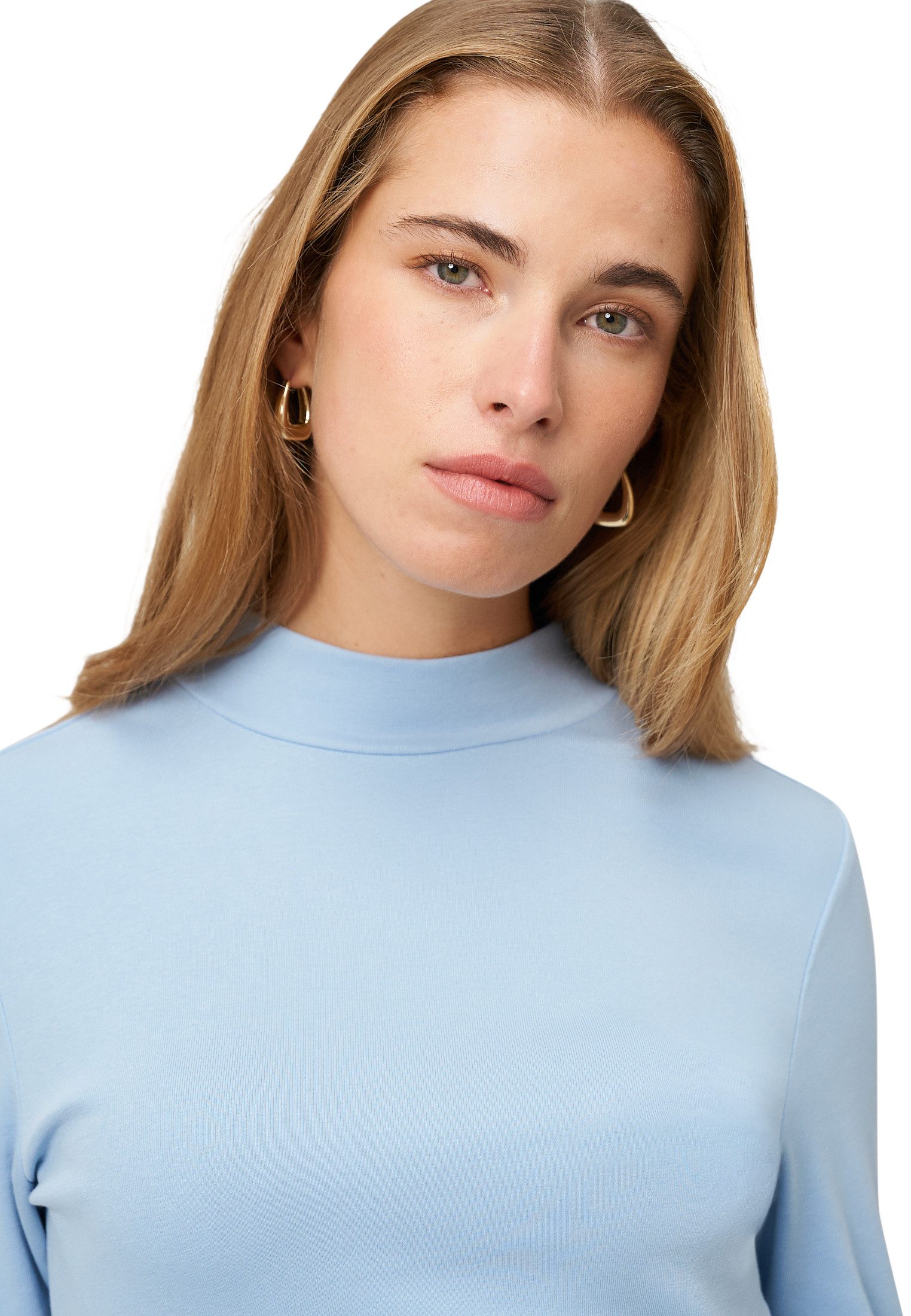 Zero Kurzarmshirt Damen mit Stehkragen (1-tlg) Plain/ohne Details