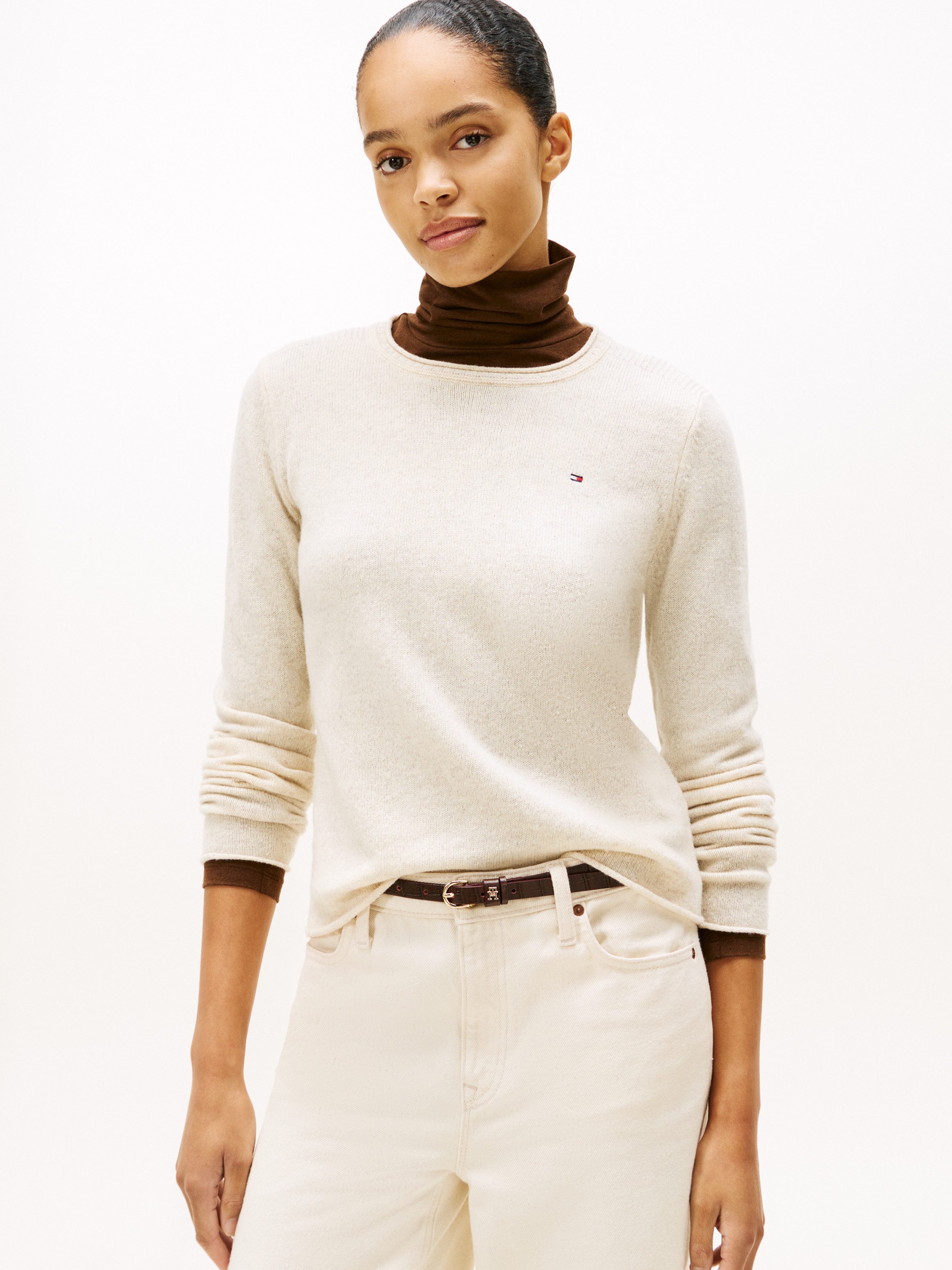 Tommy Hilfiger Strickpullover aus reiner Wolle günstig online kaufen
