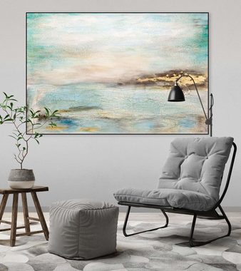 KUNSTLOFT Gemälde Nuancen des Himmels 120x80 cm, Leinwandbild 100% HANDGEMALT Wandbild Wohnzimmer