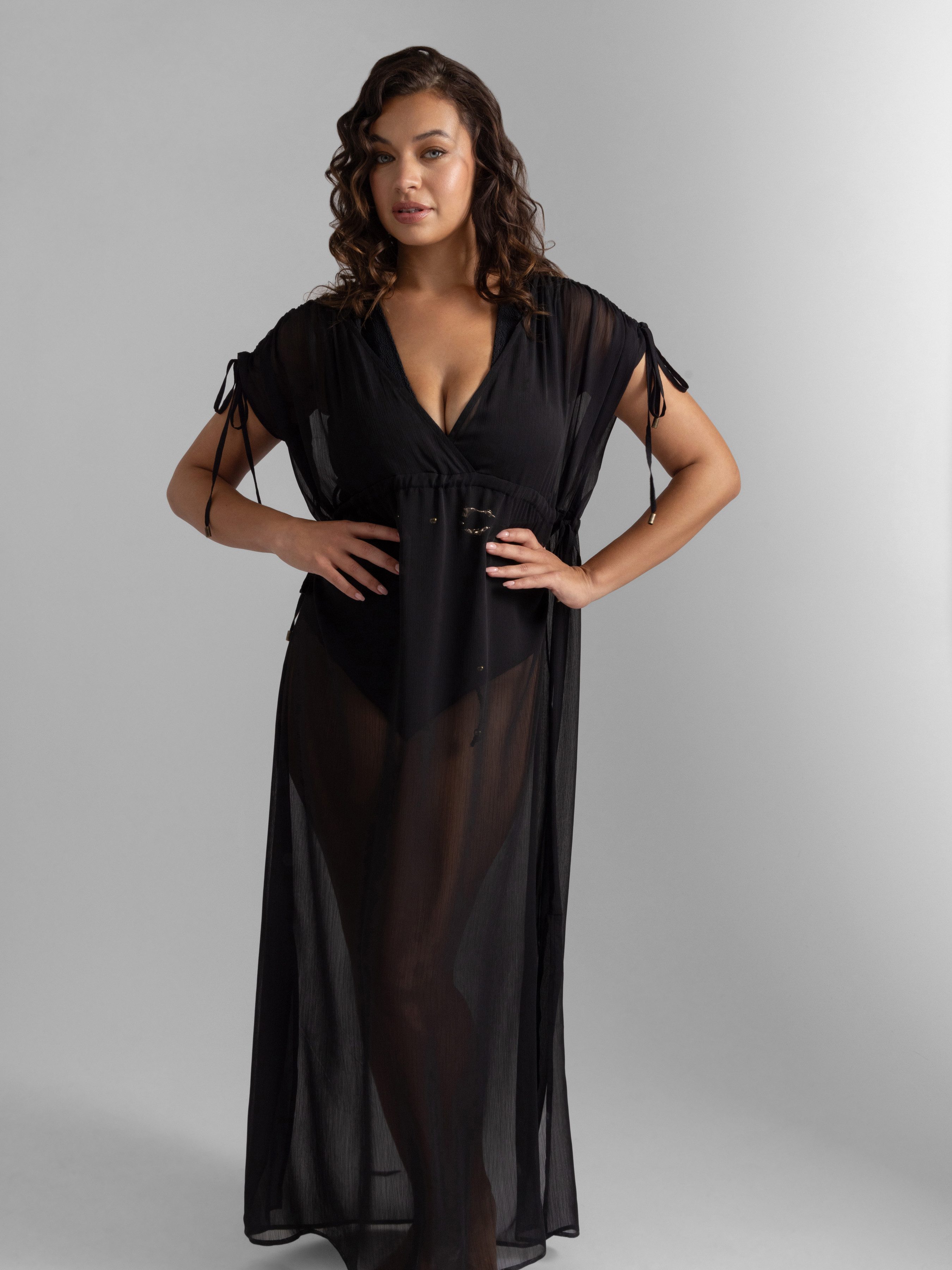 Dorina Strandkleid Sabrina tiefer V-Ausschnitt – Bild 5 von 5