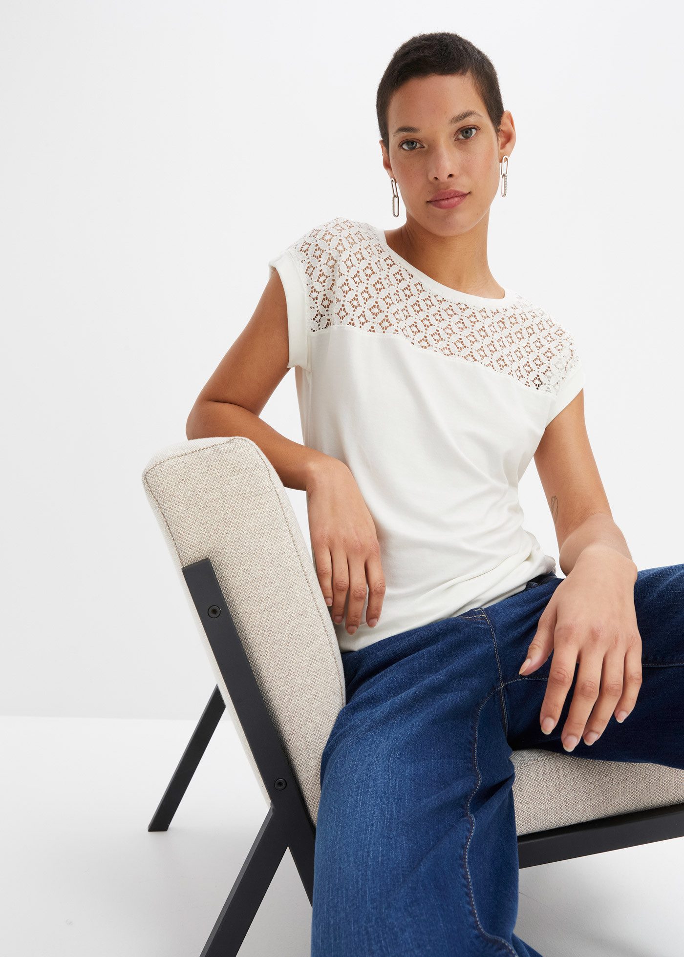 bonprix T-Shirt Shirt aus Viskose-Mix günstig online kaufen