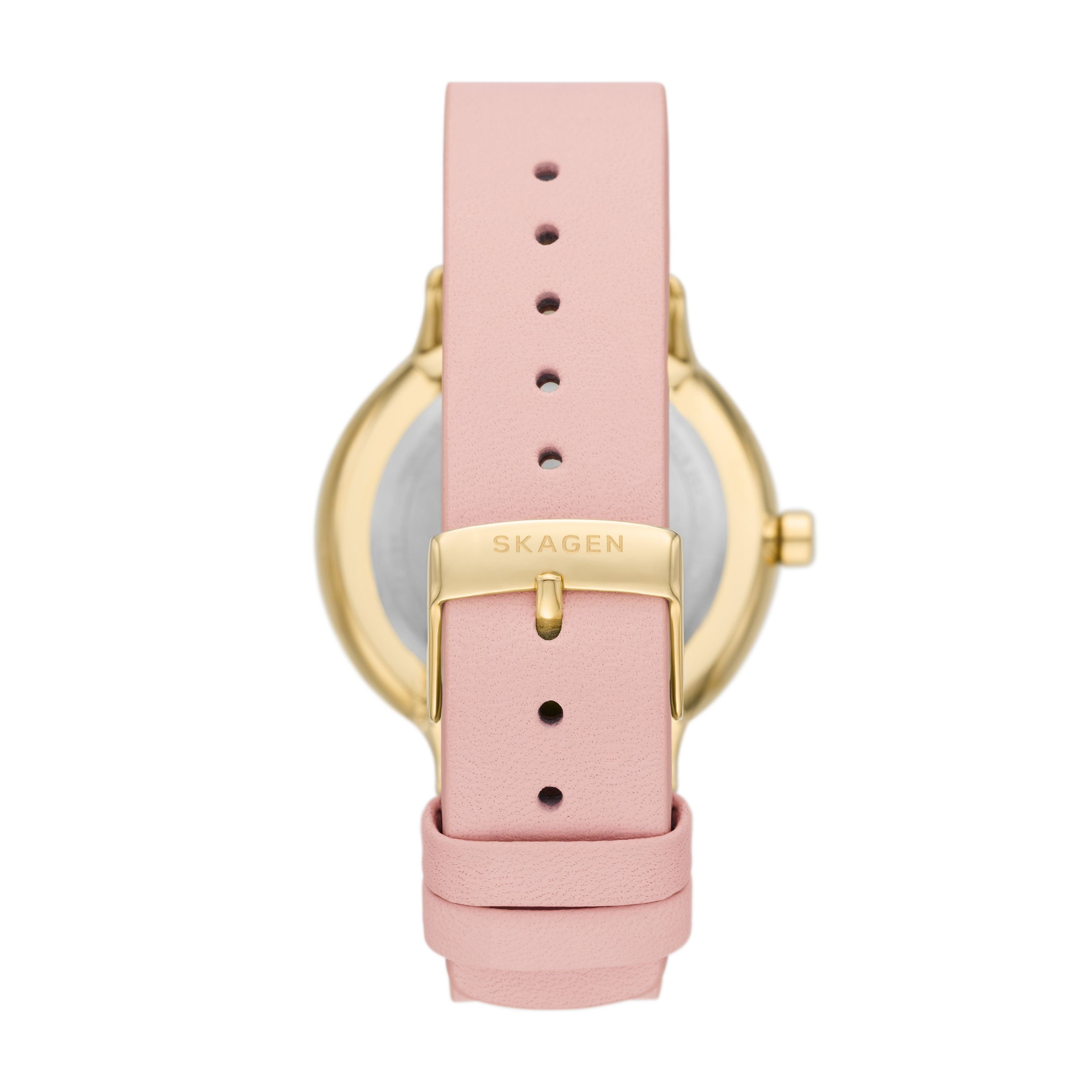 SKAGEN Quarzuhr Armbanduhr Echtleder