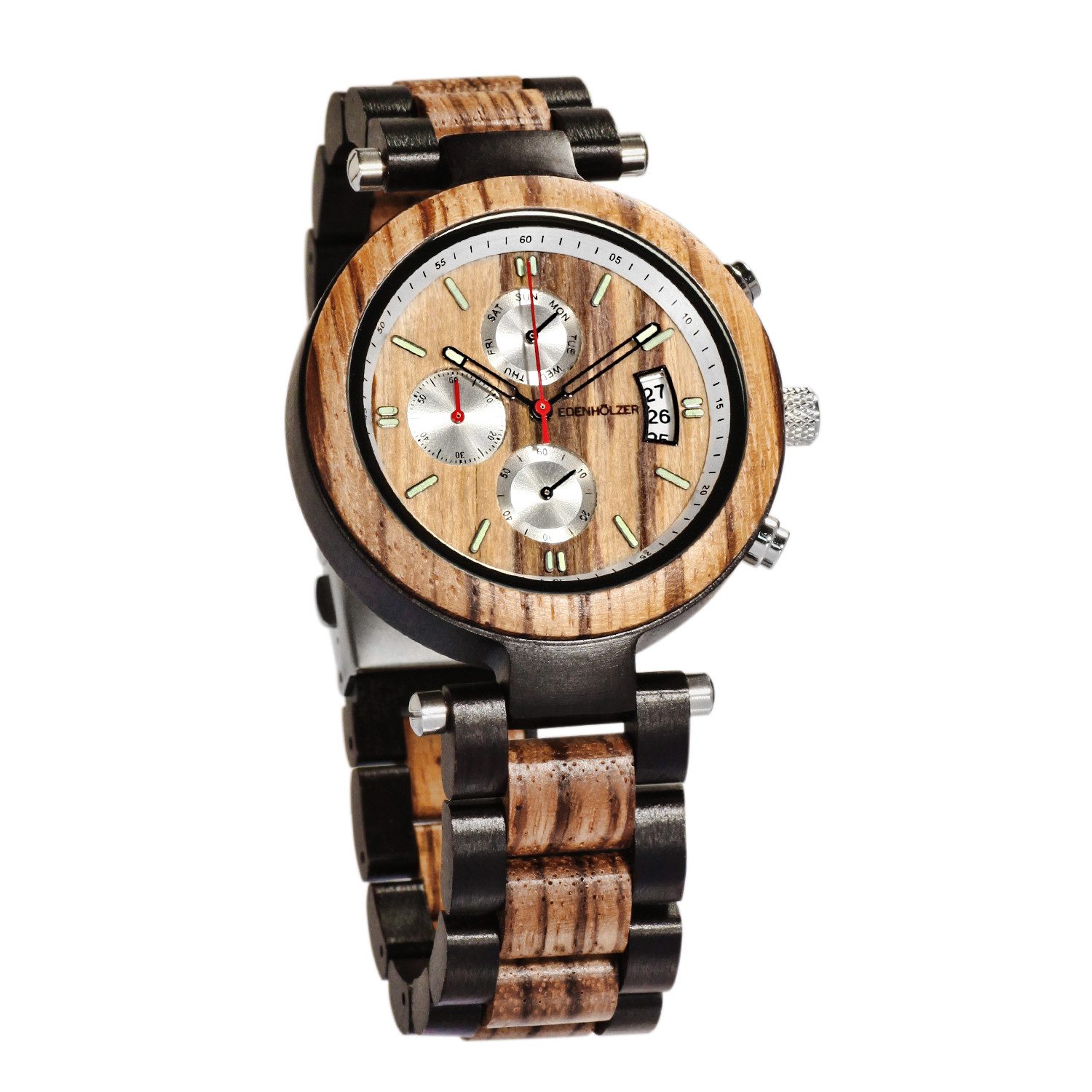 Edenhölzer Quarzuhr Holzuhr Barbuda günstig online kaufen