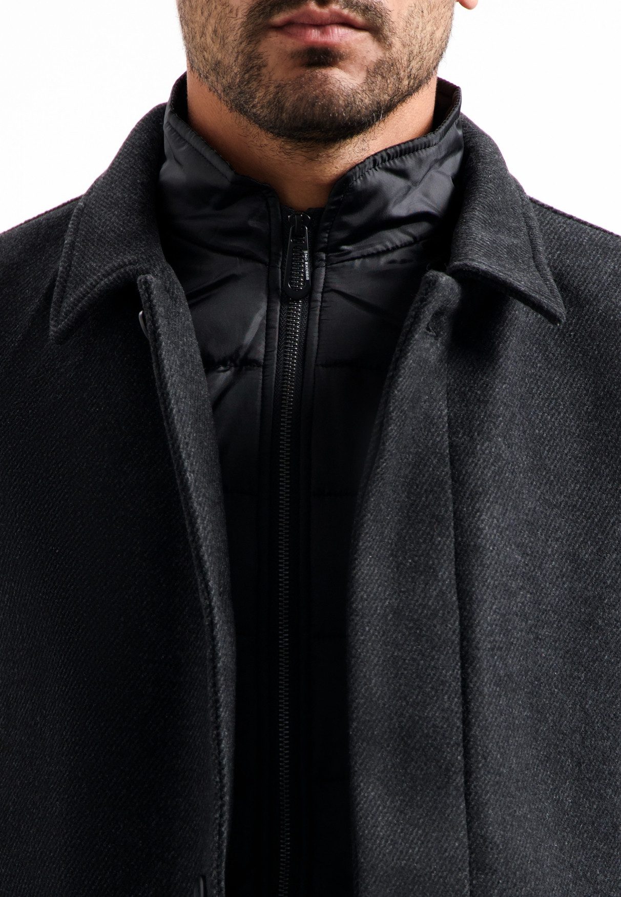 NO EXCESS Anorak Jacket Mid Long Fit Detachable Fron