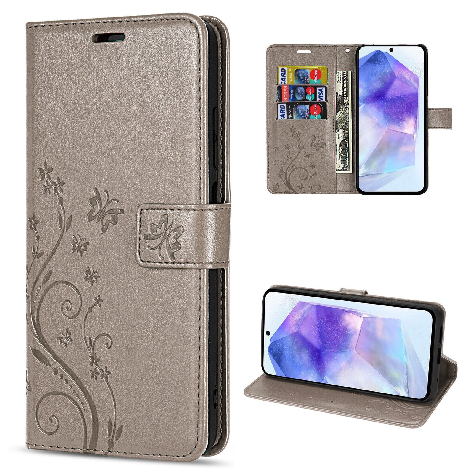 Handyhülle Handytasche für Samsung Galaxy A55 Schutzhülle Klapphülle