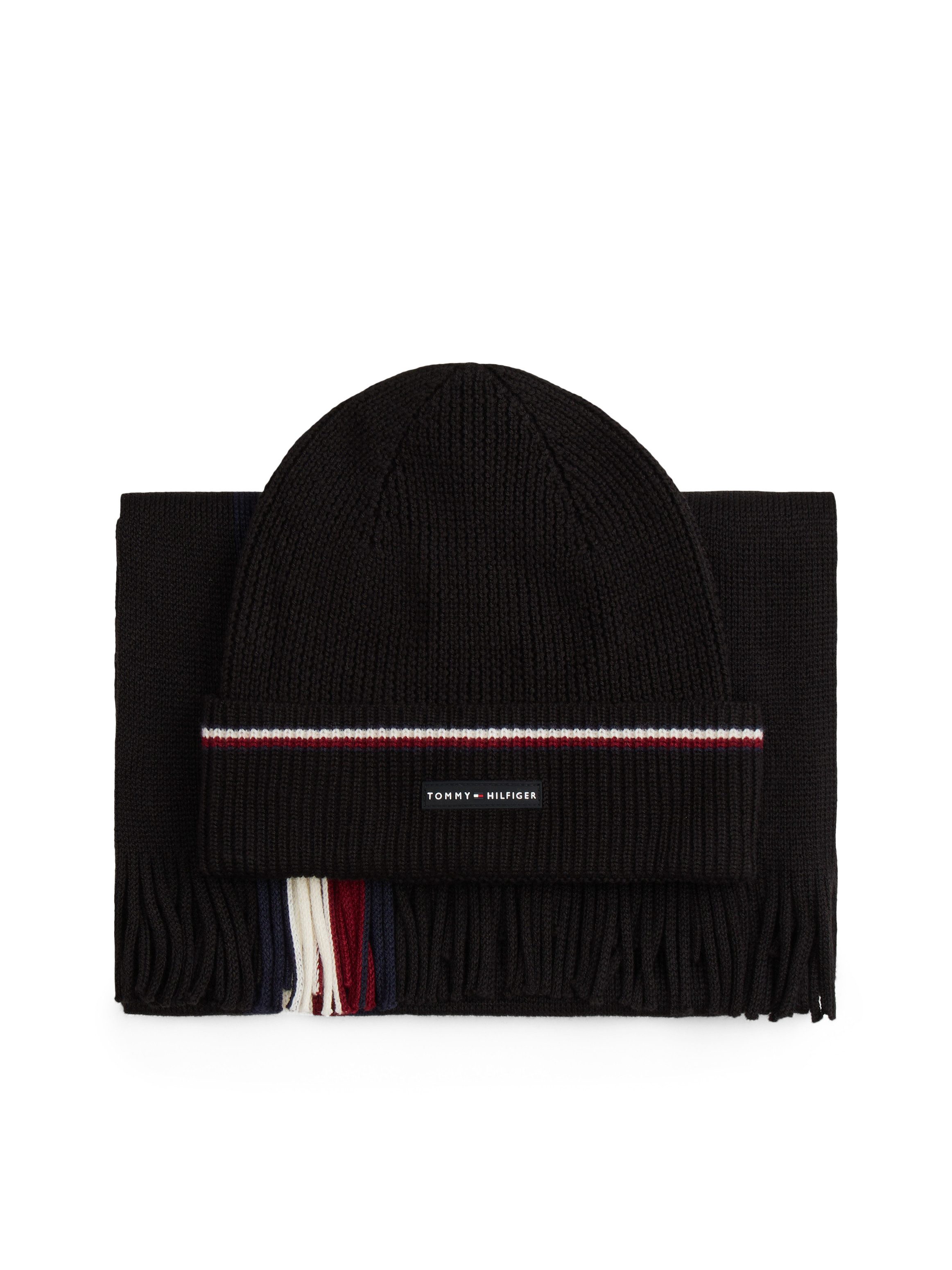 Tommy Hilfiger Beanie TH RWB BEANIE & SCARF in Geschenkbox, aus Wollmix