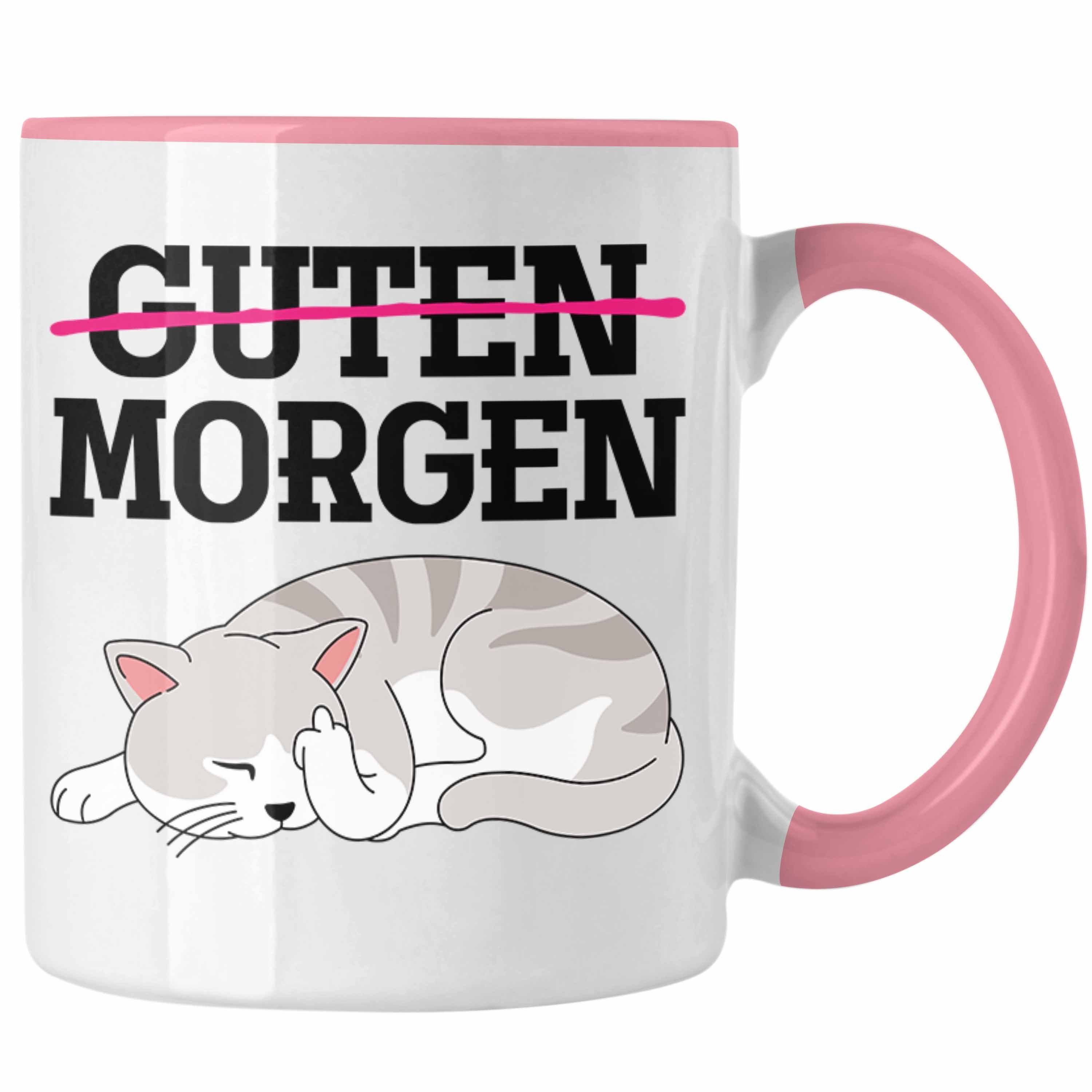 Trendation Tasse Trendation - Guten Morgen Tassen Tasse Becher K Rosa