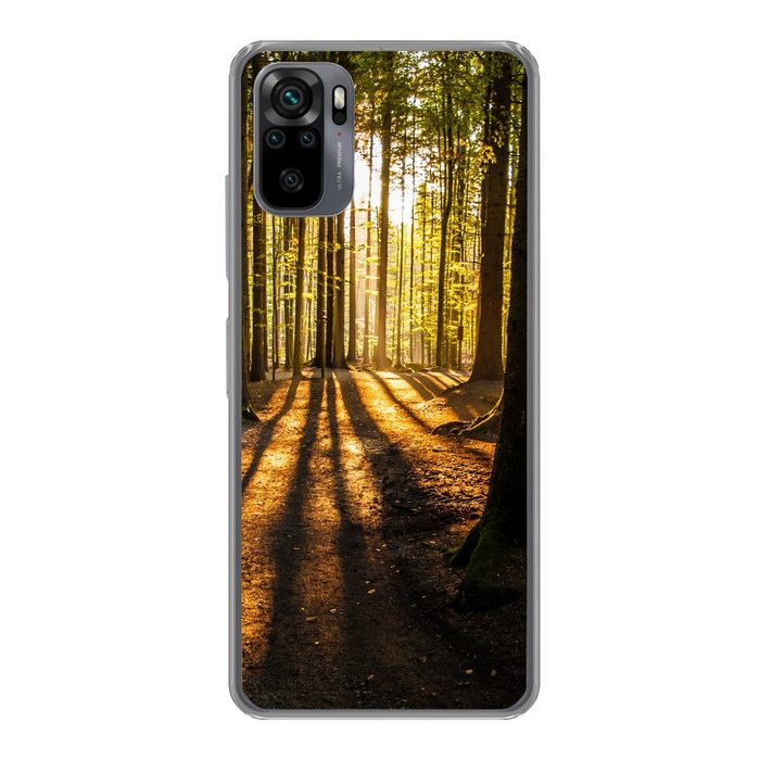 MuchoWow Handyhülle Sonne - Bäume - Wald - Landschaft - Natur Phone Case Handyhülle Xiaomi Redmi Note 10 Pro Silikon Schutzhülle