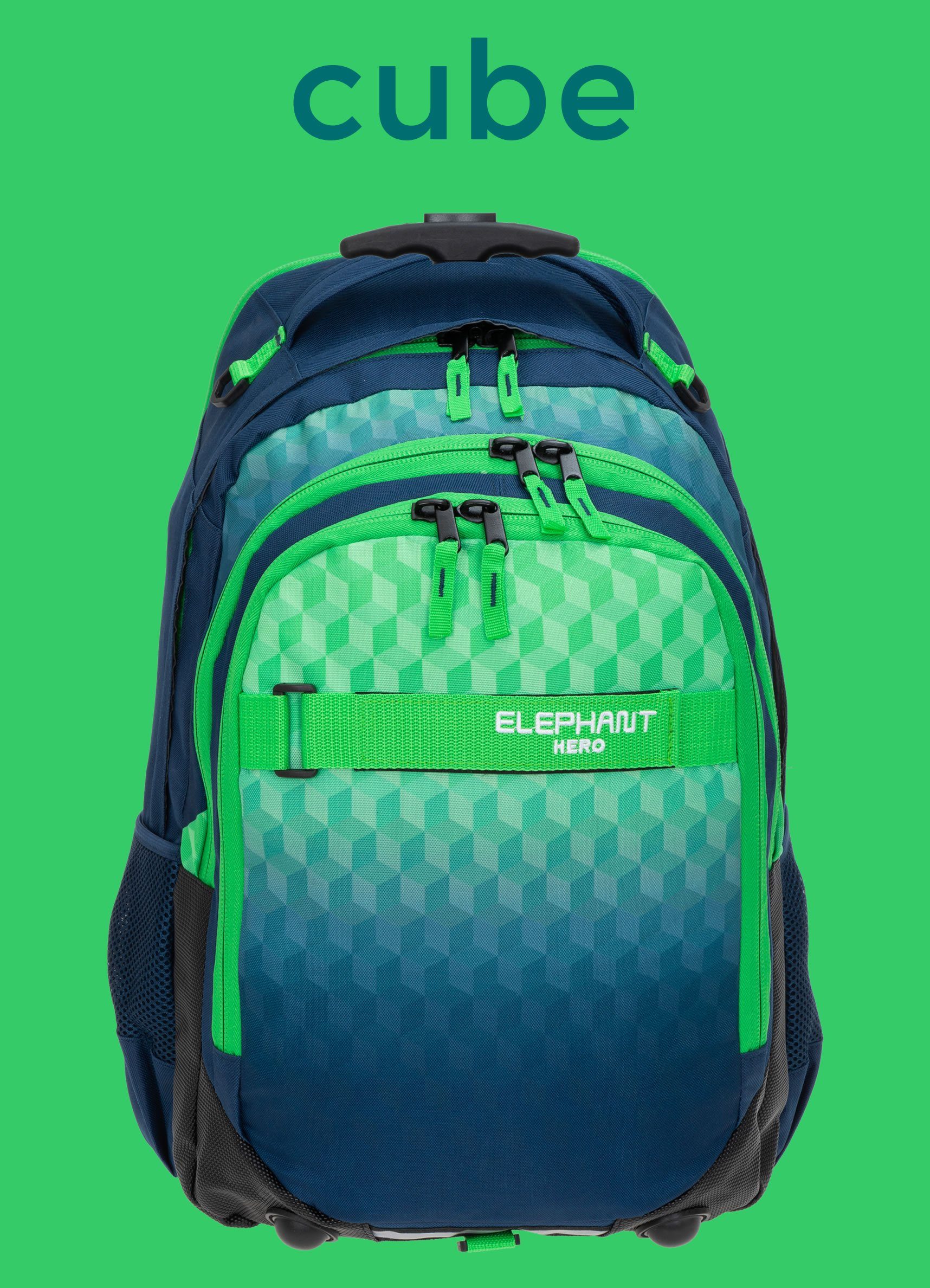 ELEPHANT Schulrucksack Schultrolley Trolley Hero Signature Schulrucksack (3 Teile Set), Rucksacktrolley Schule Rucksack Trolly, Sporttasche, Mäppchen Box +tsm – Bild 4 von 5