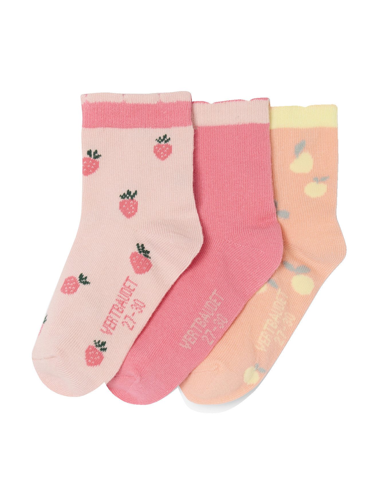 Socken 3er-Pack Mädchen Socken Früchte
