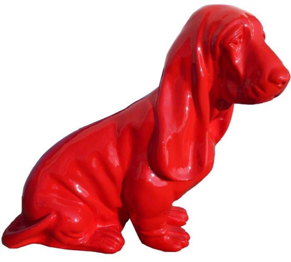 JVmoebel Skulptur Abstrakte Deko Figur Skulpturen Figuren Neu Statuen Roter Hund Statue Skulptur