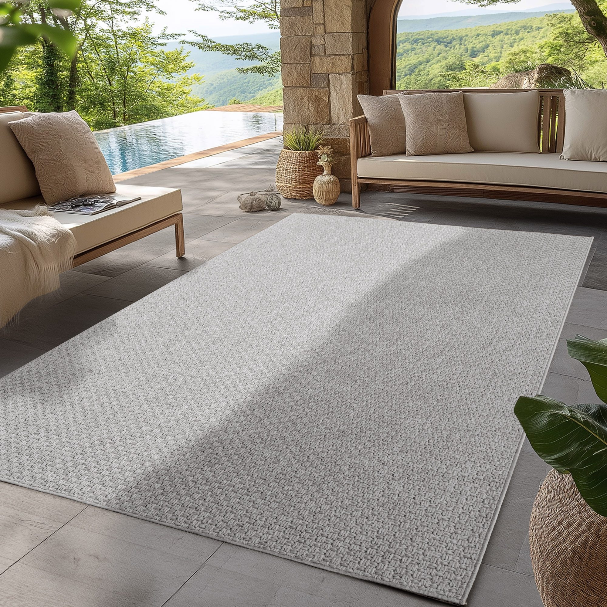 SIMPEX24 Outdoorteppich Boho Design, Läufer, Höhe: 5 mm, Outdoor Teppich We günstig online kaufen