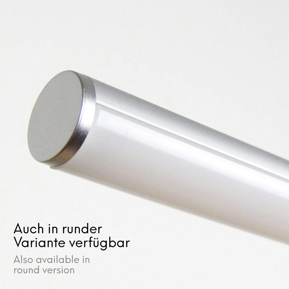 Set Schrankbeleuchtung Aufbauleuchte kalb 1-4er 1er warmweiss, verchromt LED warmweiß SET 600mm, chrom/silbergrau