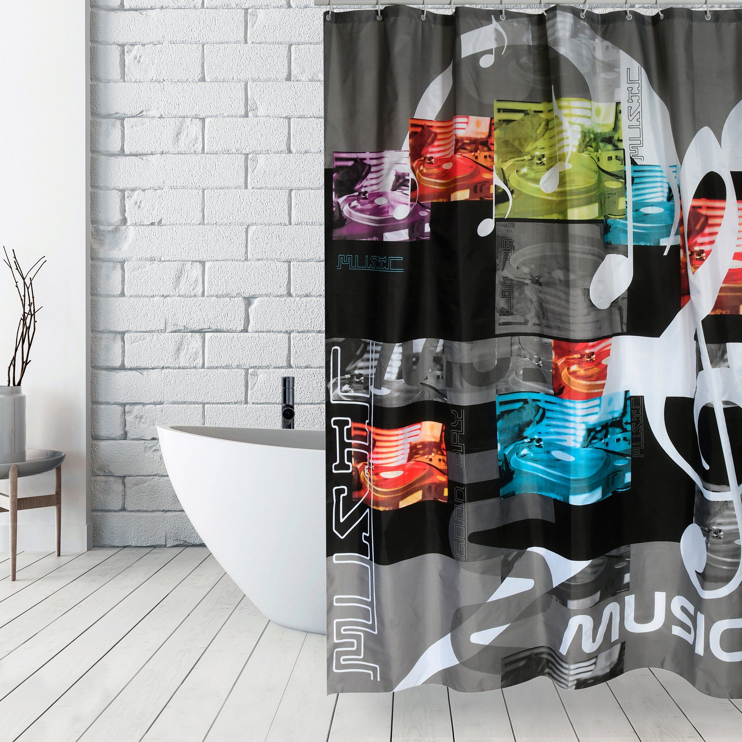 MSV Duschvorhang »Musik«, Polyester 180 x 200 cm | OTTO