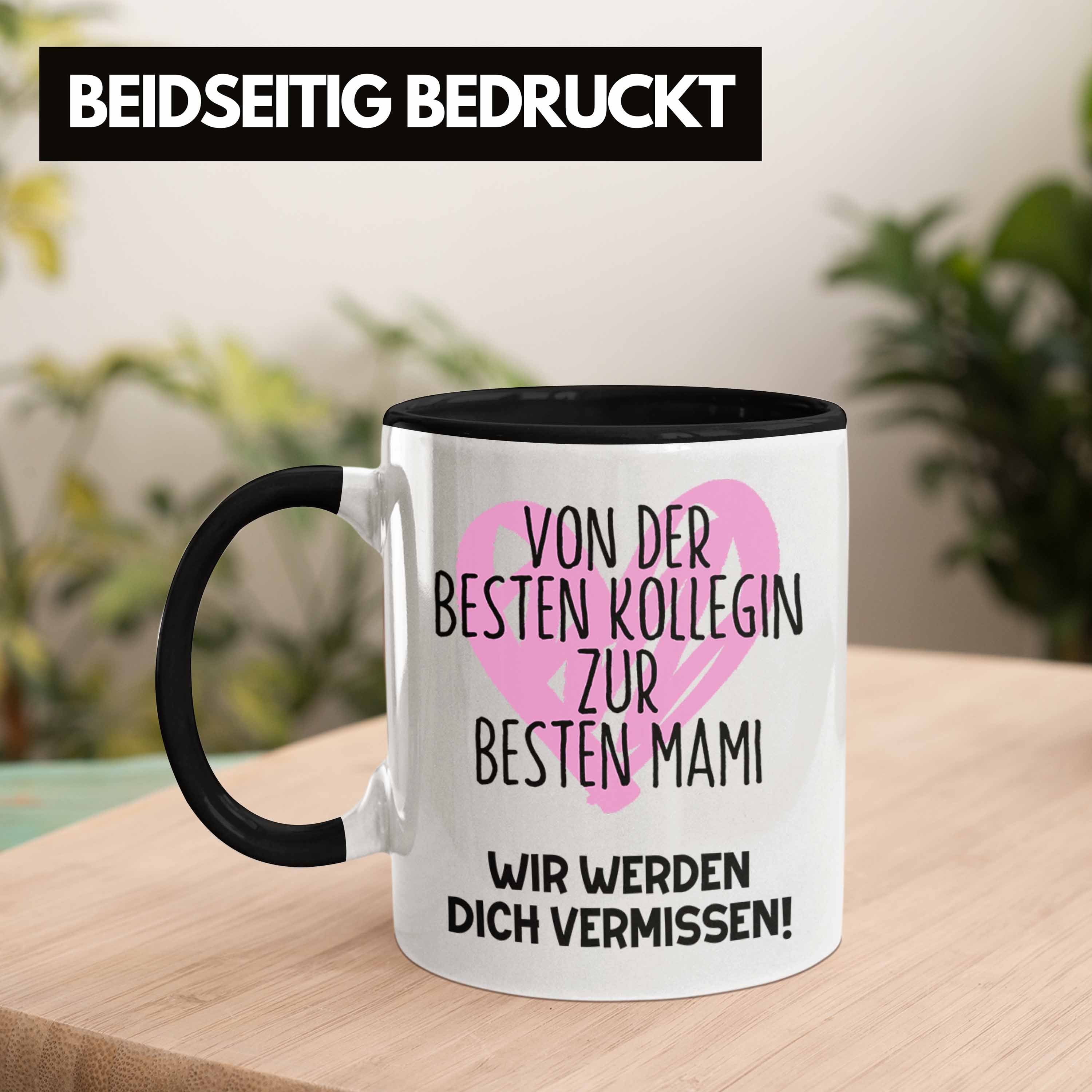 Tasse Abschieds Mutterschutz Kollegin Abschied Mama Werdende Tasse Geschenk Trendation Schwarz