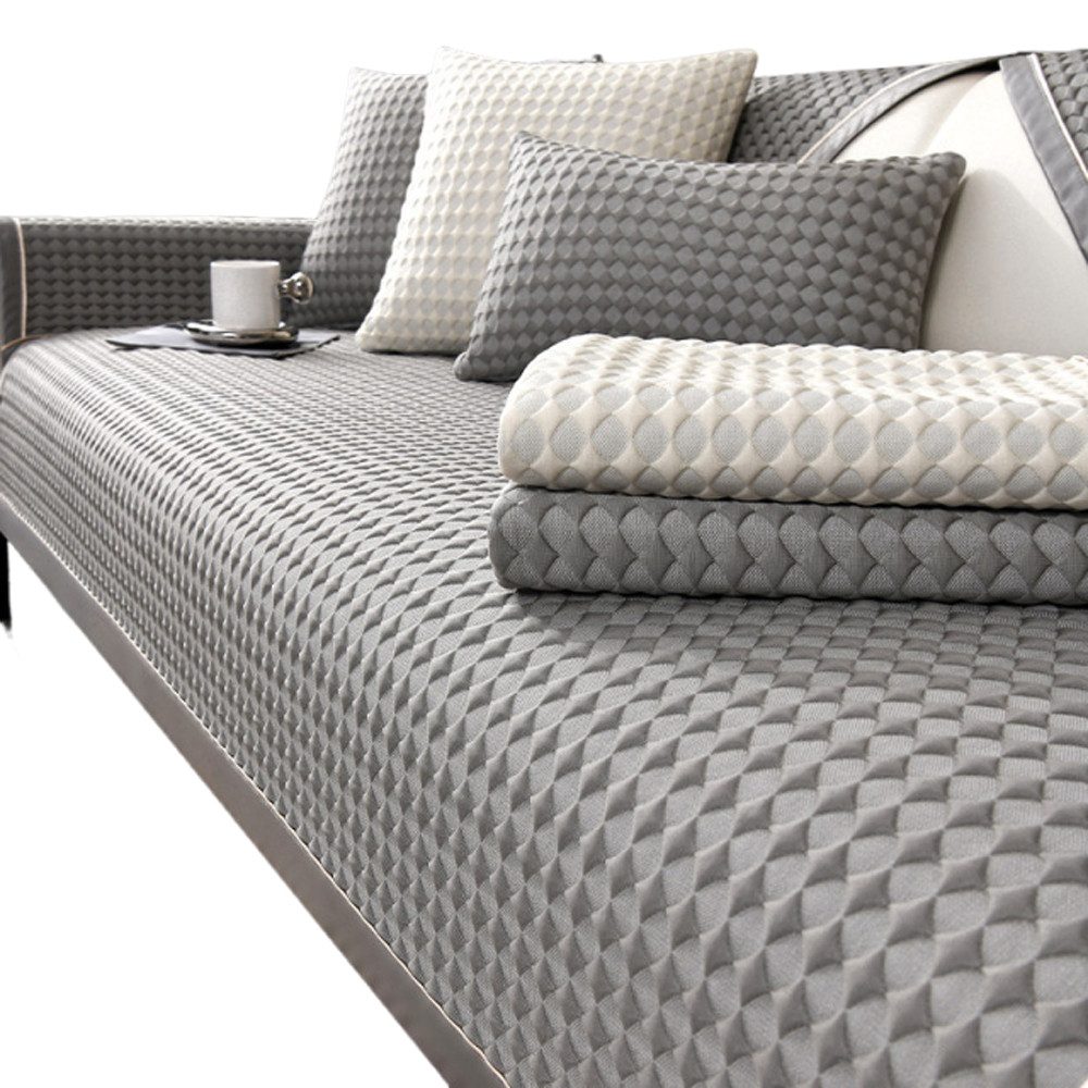 Zyronn Sofaschoner Sofabezug Sofa-Schutzbezug, Waschbare rutschfeste Sofabezüge, für Ecksofas mit 1, 2, 3 oder 4 Sitzen