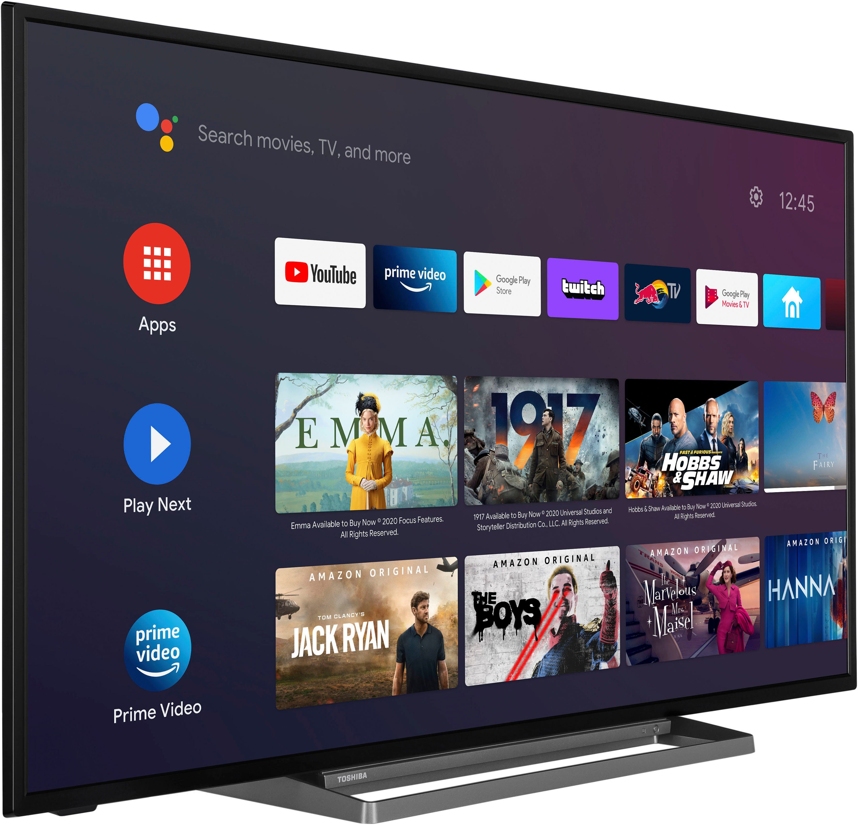 TV, LED-Fernseher Toshiba Zoll, HD, Smart-TV) 4K Ultra (164 65UA3D63DG cm/65 Android