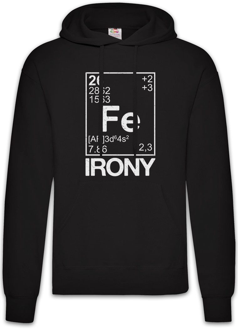Hoodie Fe Ferrum Irony Herren Hoodie Chemie Ironie Professor Chemiker Lehrer