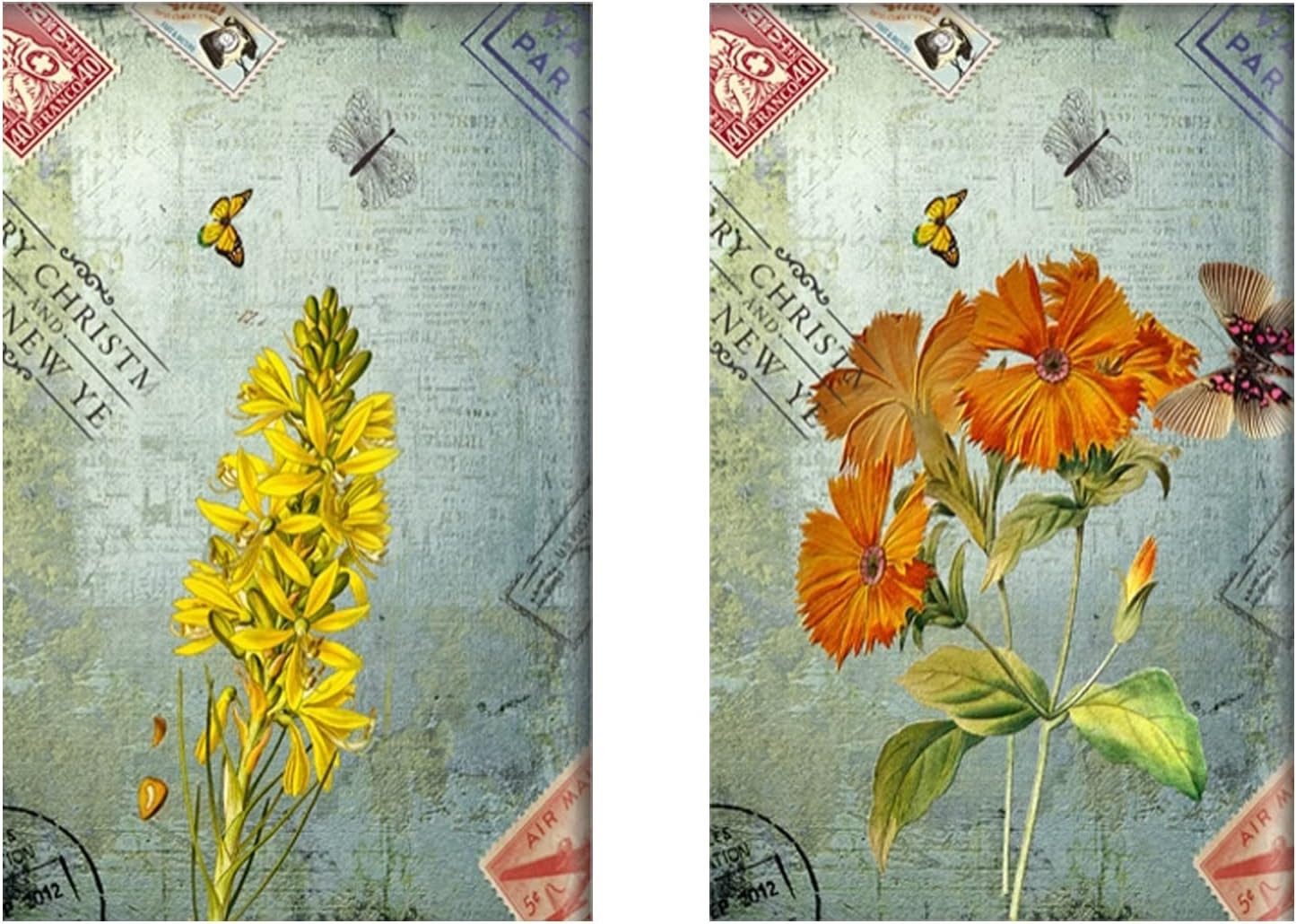 oupados Malen nach Zahlen 5d Diamond Painting DIY Vintage Blumen (5d Diamond Painting-Set, Bild, Diamanten, Stift und Container), Entspannende DIY-Aktivität für Kreativität & Stressabbau