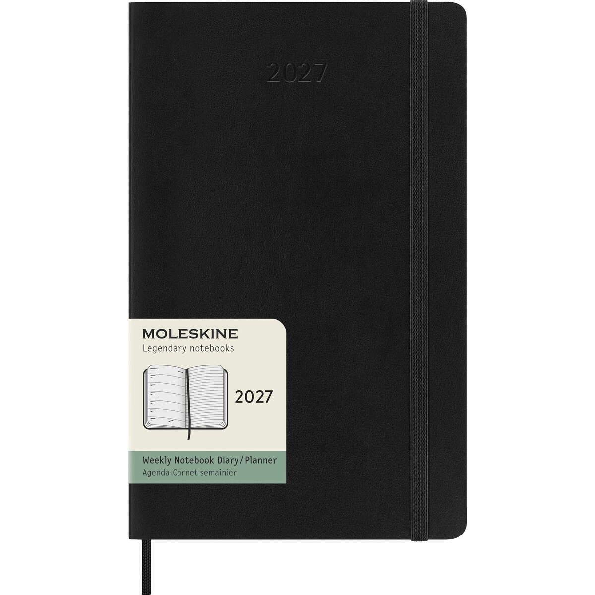 MOLESKINE Buchkalender Wochenkalender 12 Monate Large A5 1 Woche/Seiten horizontal weicher Ei