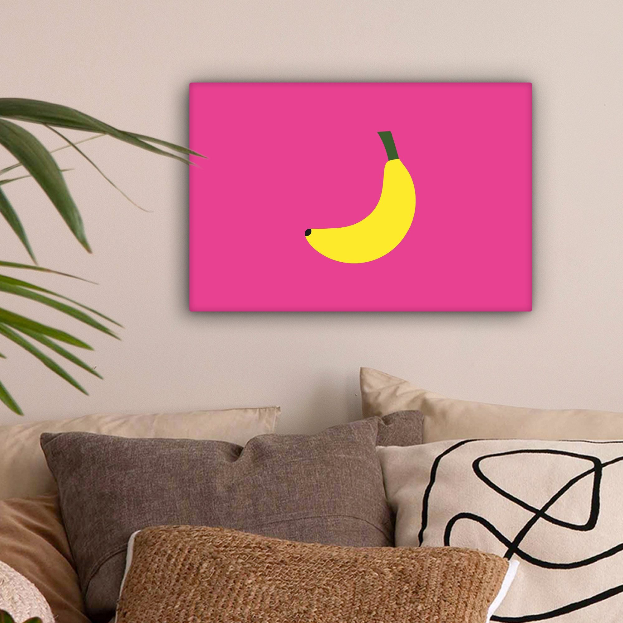 OneMillionCanvasses® Leinwandbild Banane - Gelb - günstig online kaufen