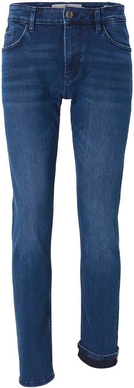 mit Reißverschluss mid-stone-blue TAILOR Josh TOM 5-Pocket-Jeans